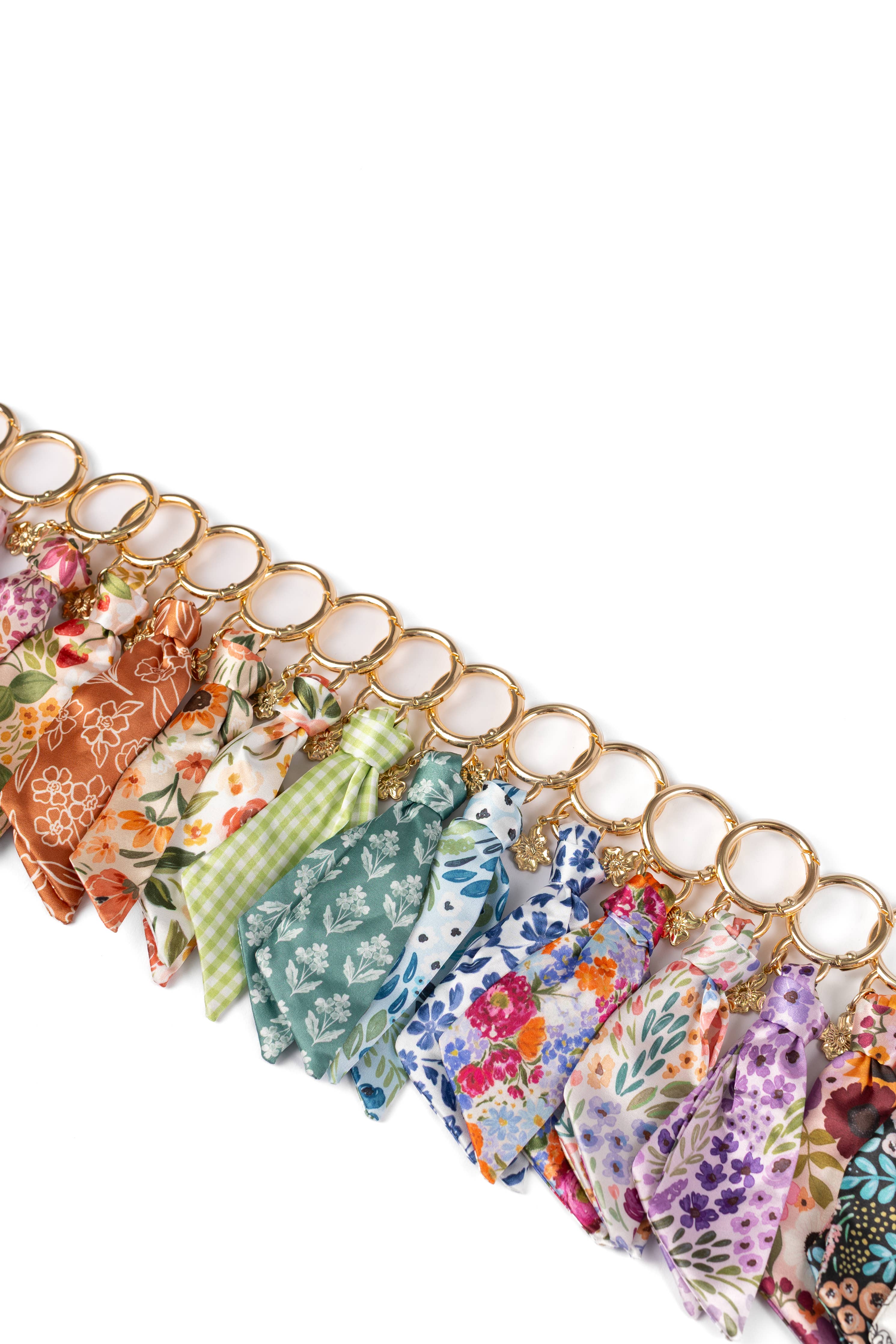 Floral Satin Keychain: Spring Garden