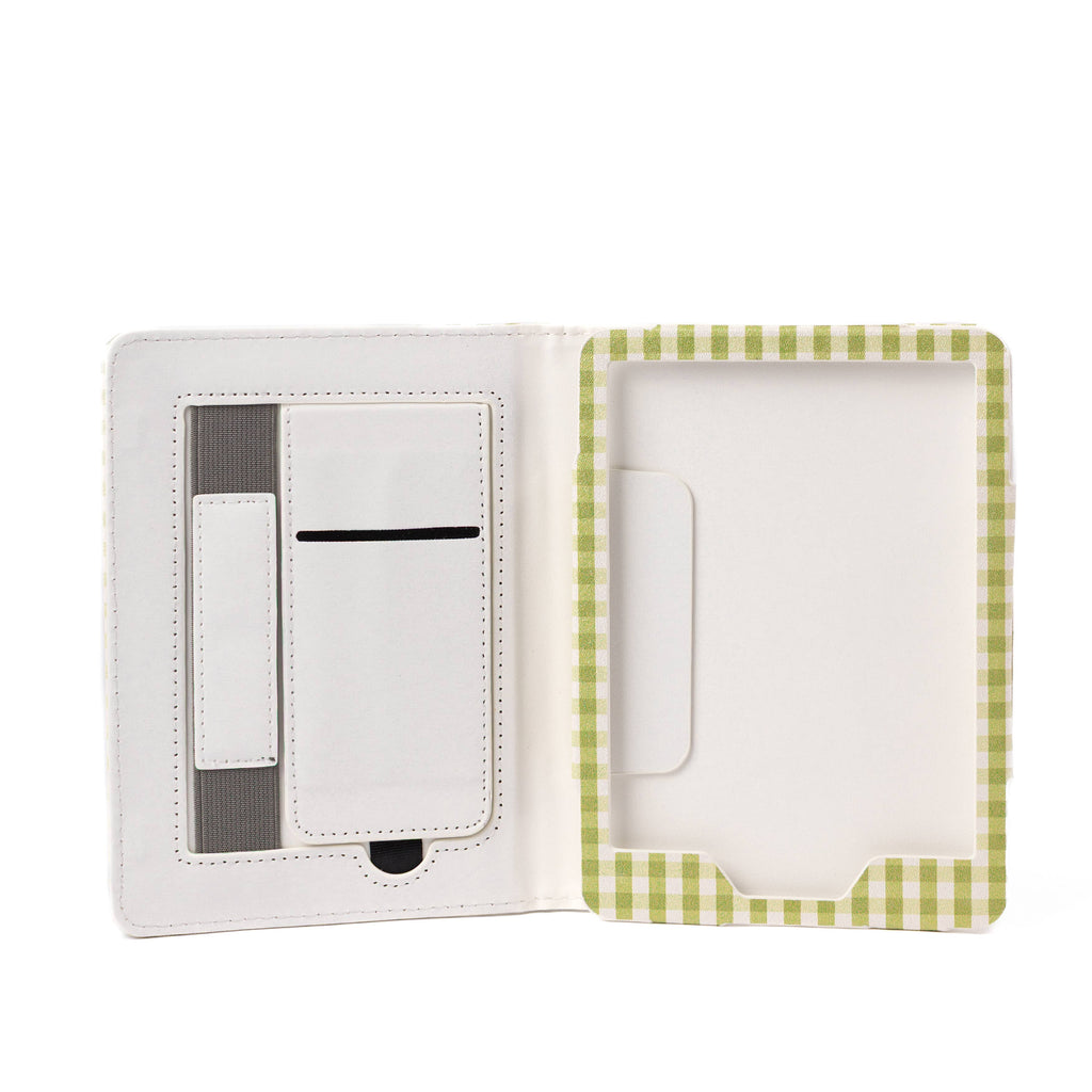 Green Gingham Kindle Case | Bookish & Reading: Kindle Paperwhite (12th Generation)
