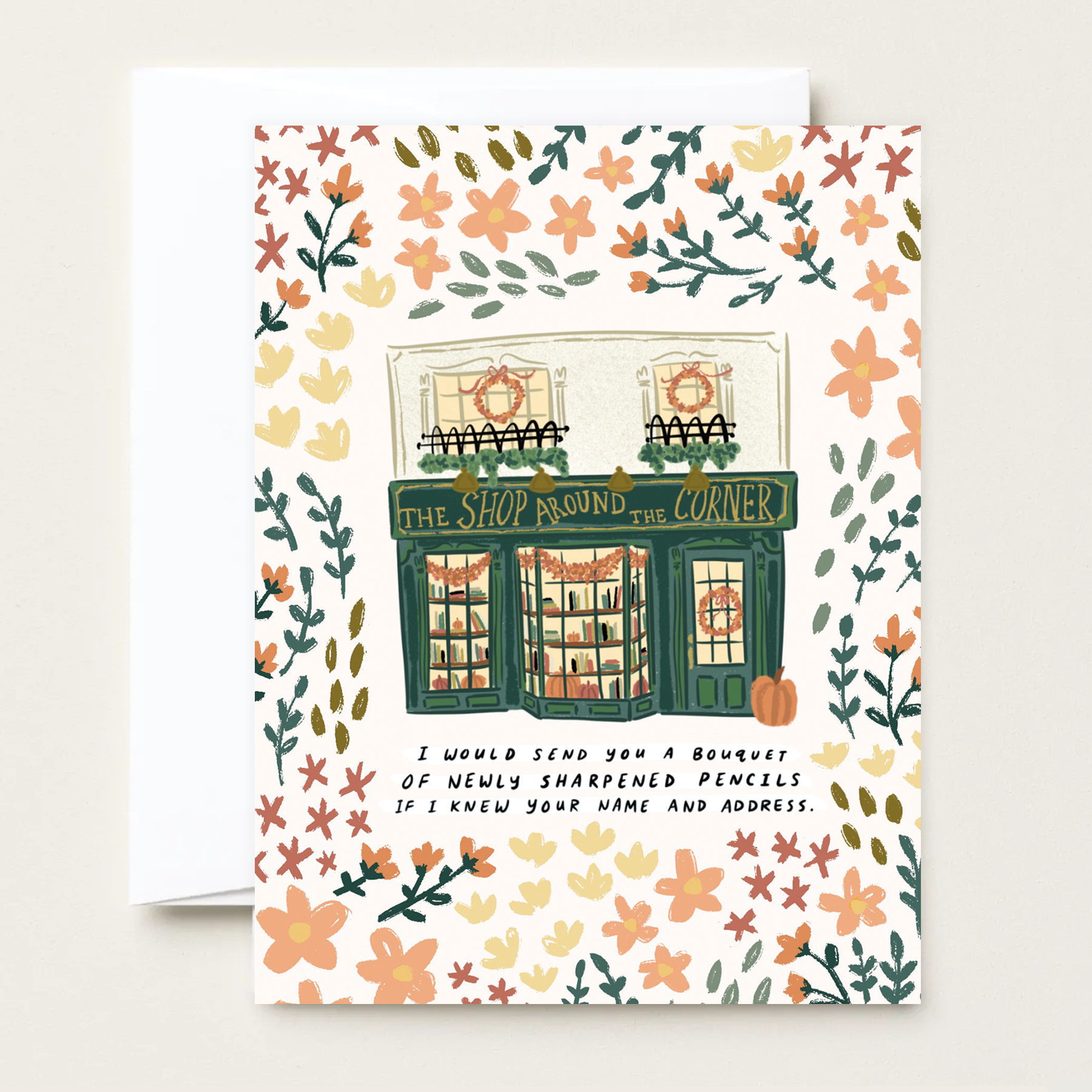 Fall Shop Around the Corner - Greeting Card