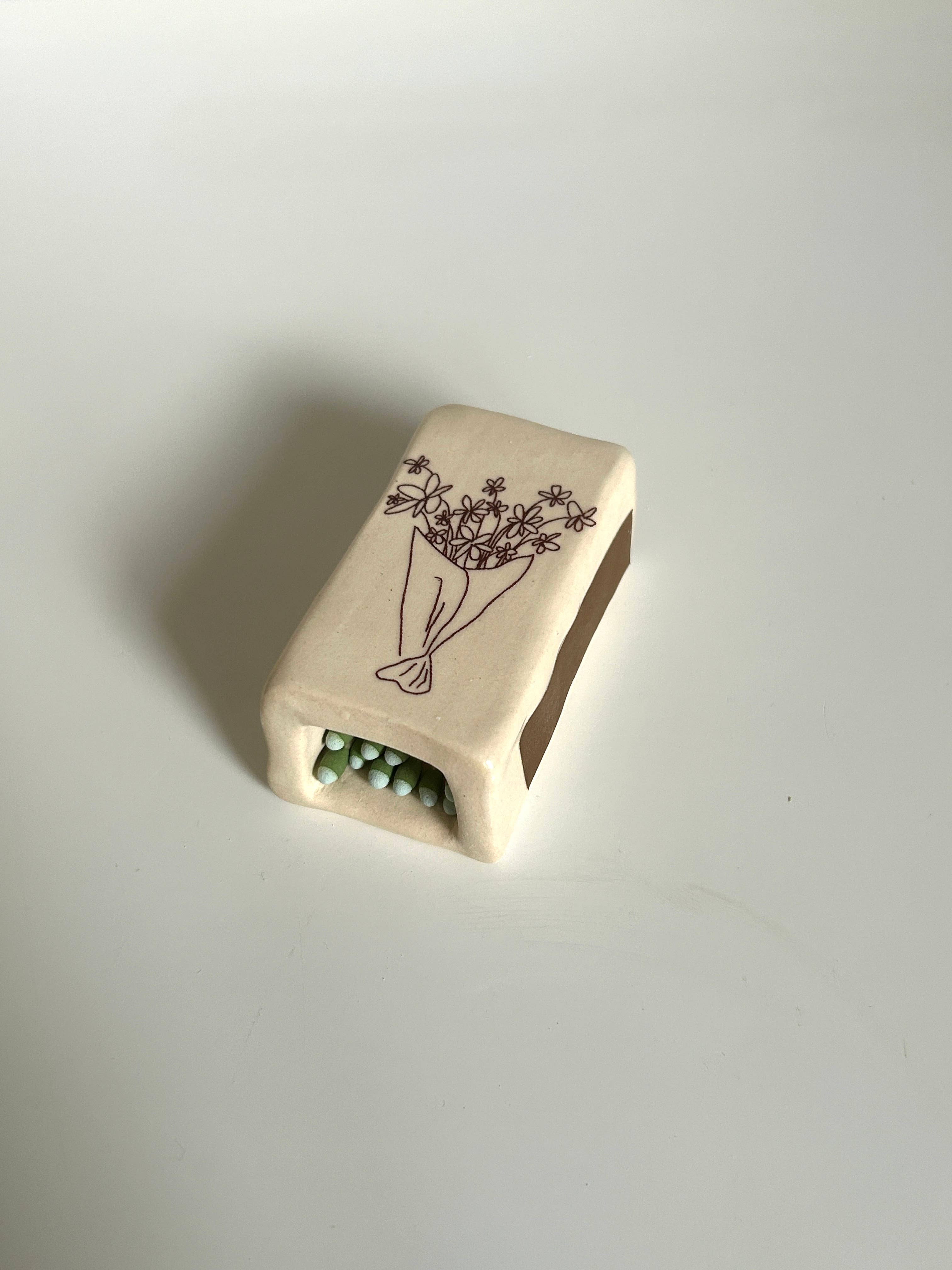 Handmade Daisy Bouquet Matchbox
