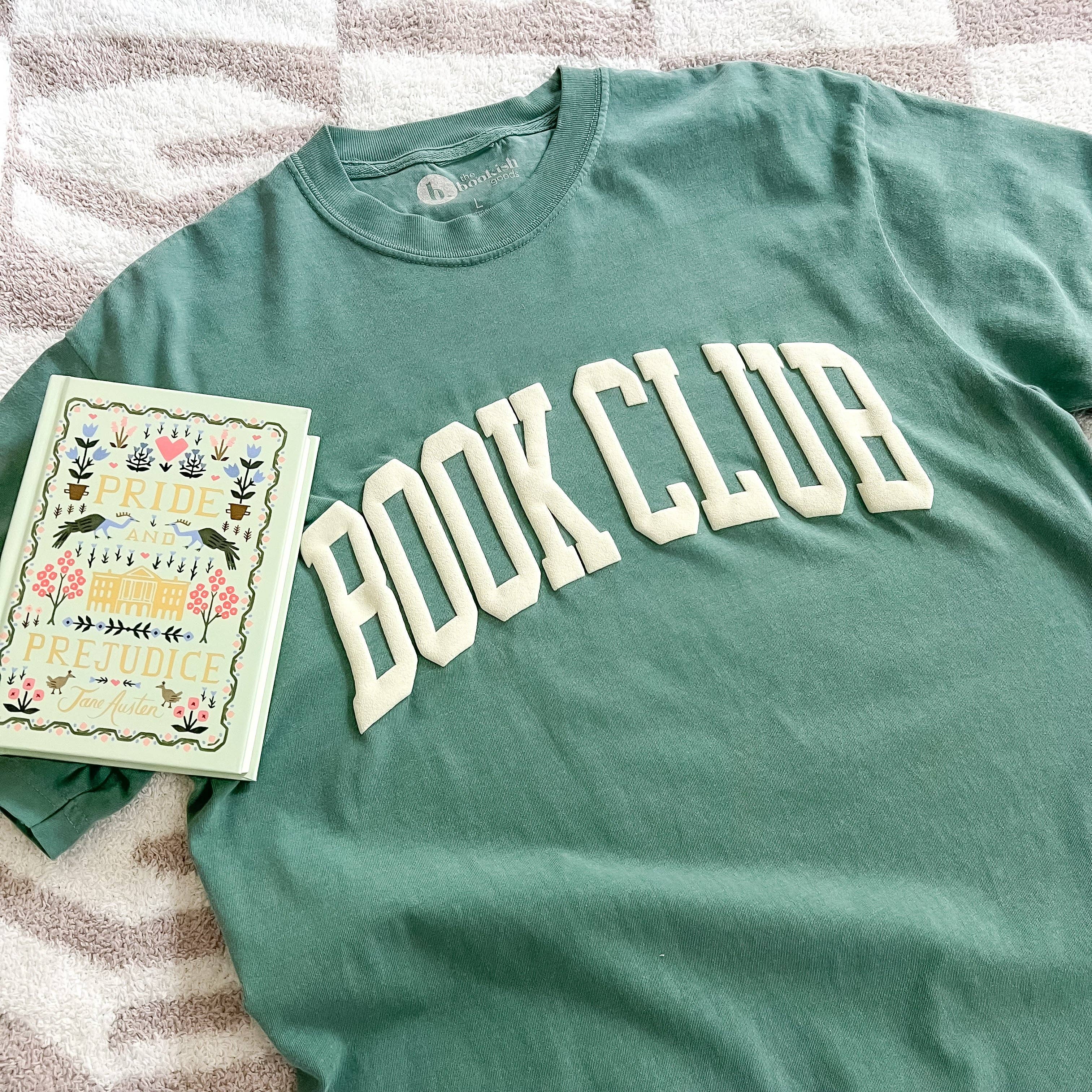 Book Club Tee: Ivory/Blue / Medium
