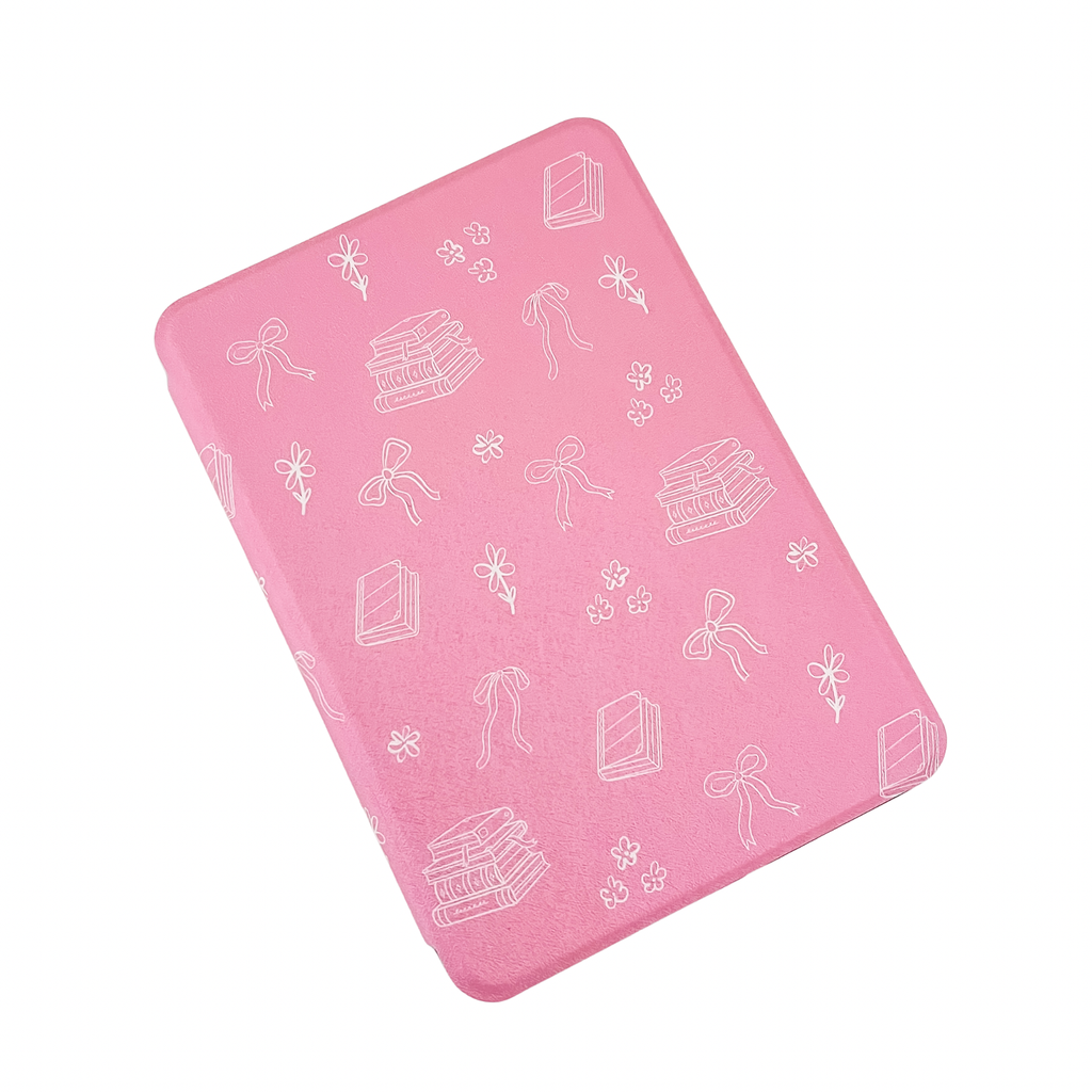 Bows, Books & Flowers Kindle Case - Pink: Double Sided Print / Colorsoft / Paperwhite 12 Gen. (2024)