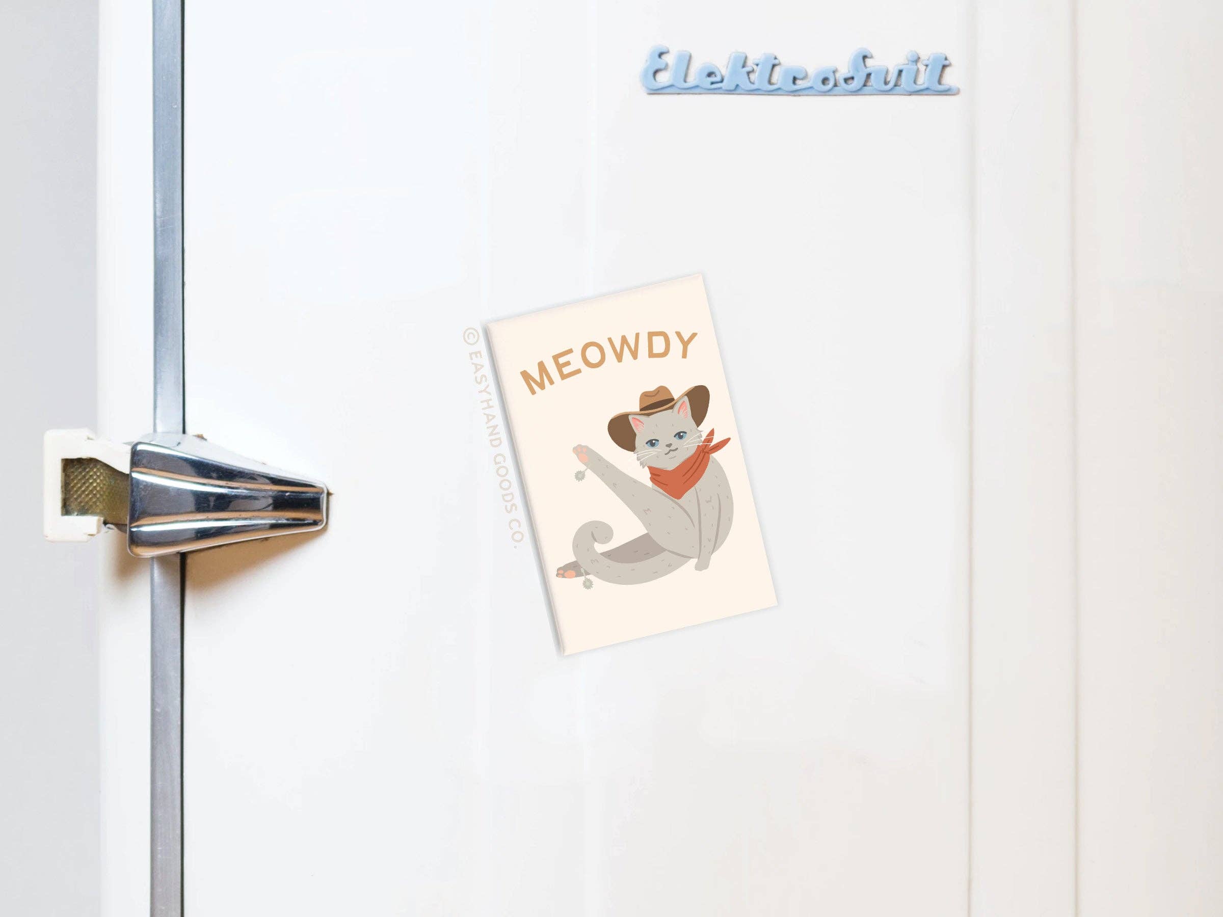 Meowdy Cat Refrigerator Magnet