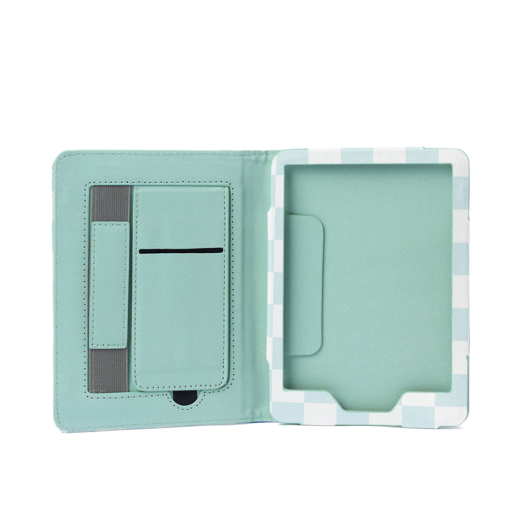 Blue Checker Kindle Case | Bookish & Reading: Kindle Paperwhite (12th Generation)