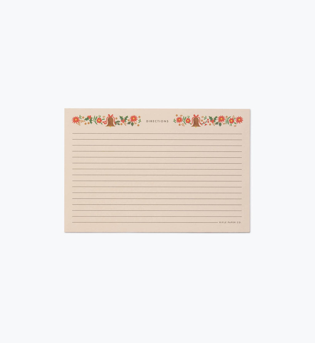 Pack of 12 Holly Jolly Recipe Cards