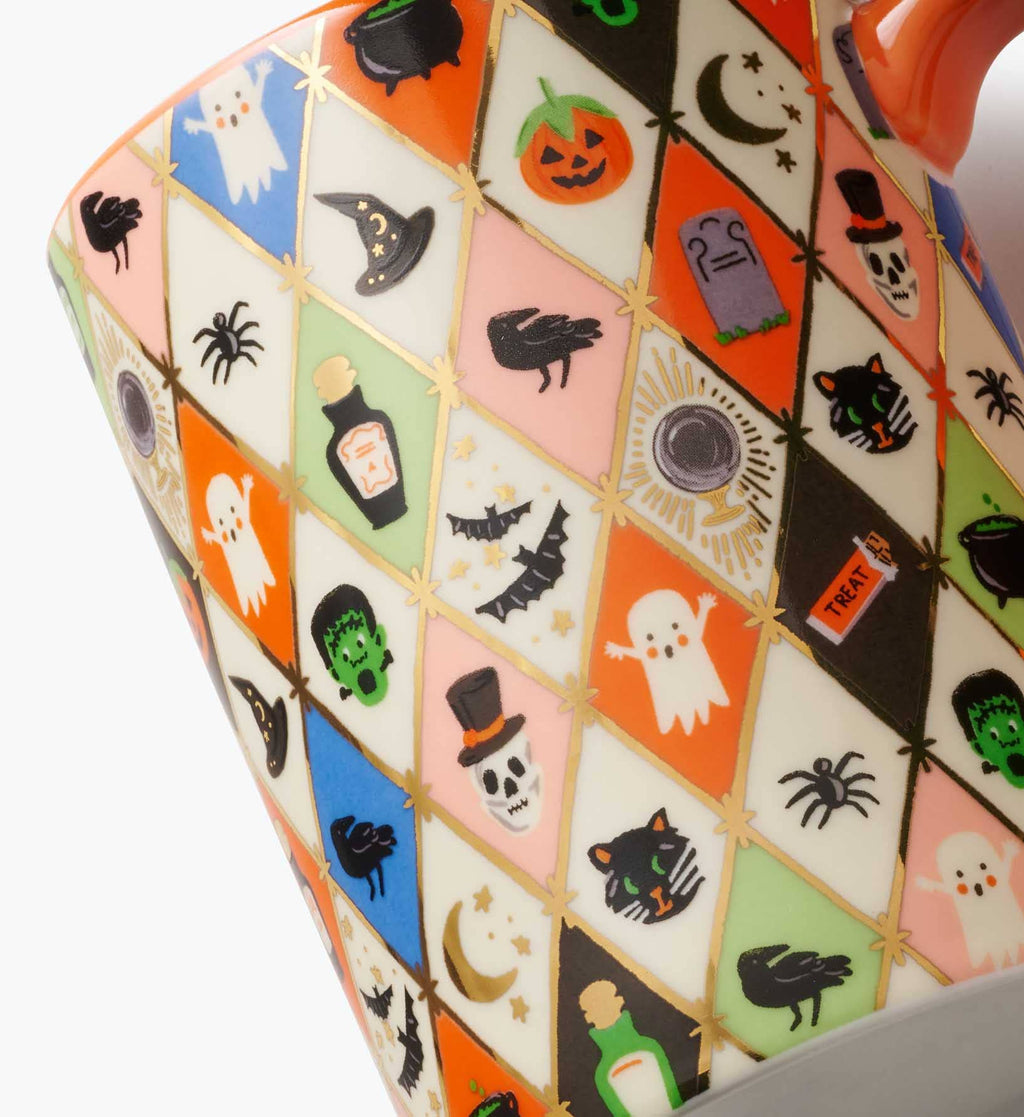 Halloween Argyle Porcelain Mug