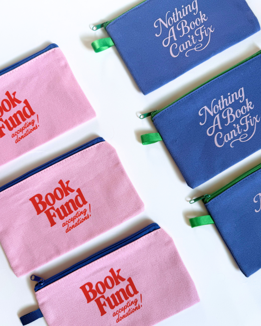 Nothing a Book Can't Fix - Mini Bookish Zipper Pouch