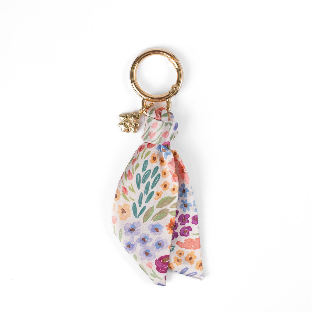 Floral Satin Keychain: Spring Garden