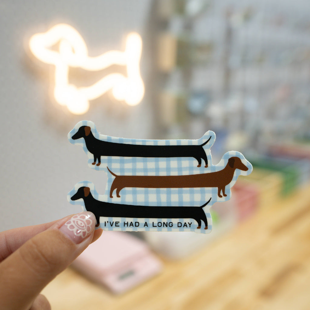 Long Day Dachshund Sticker