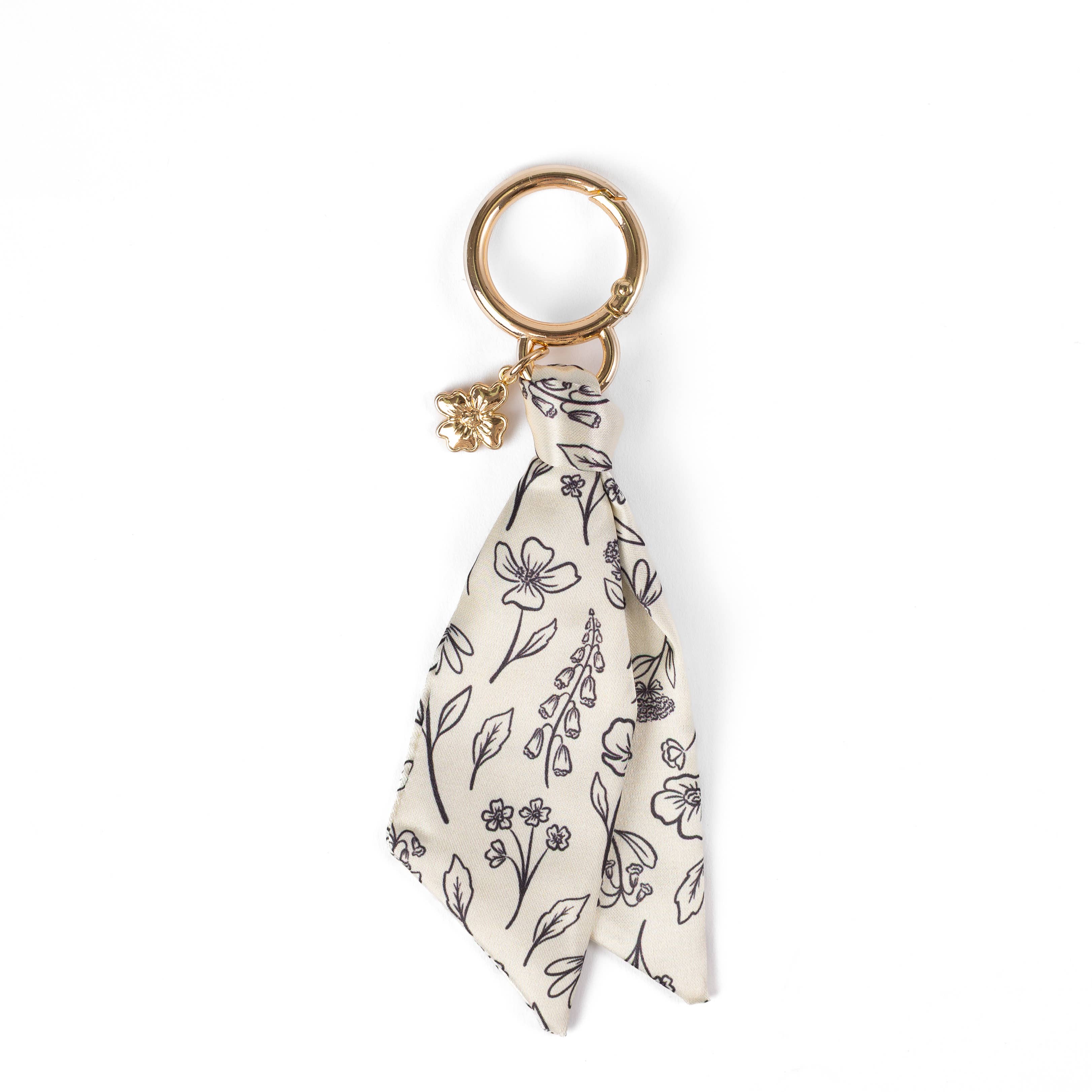 Floral Satin Keychain: Spring Garden