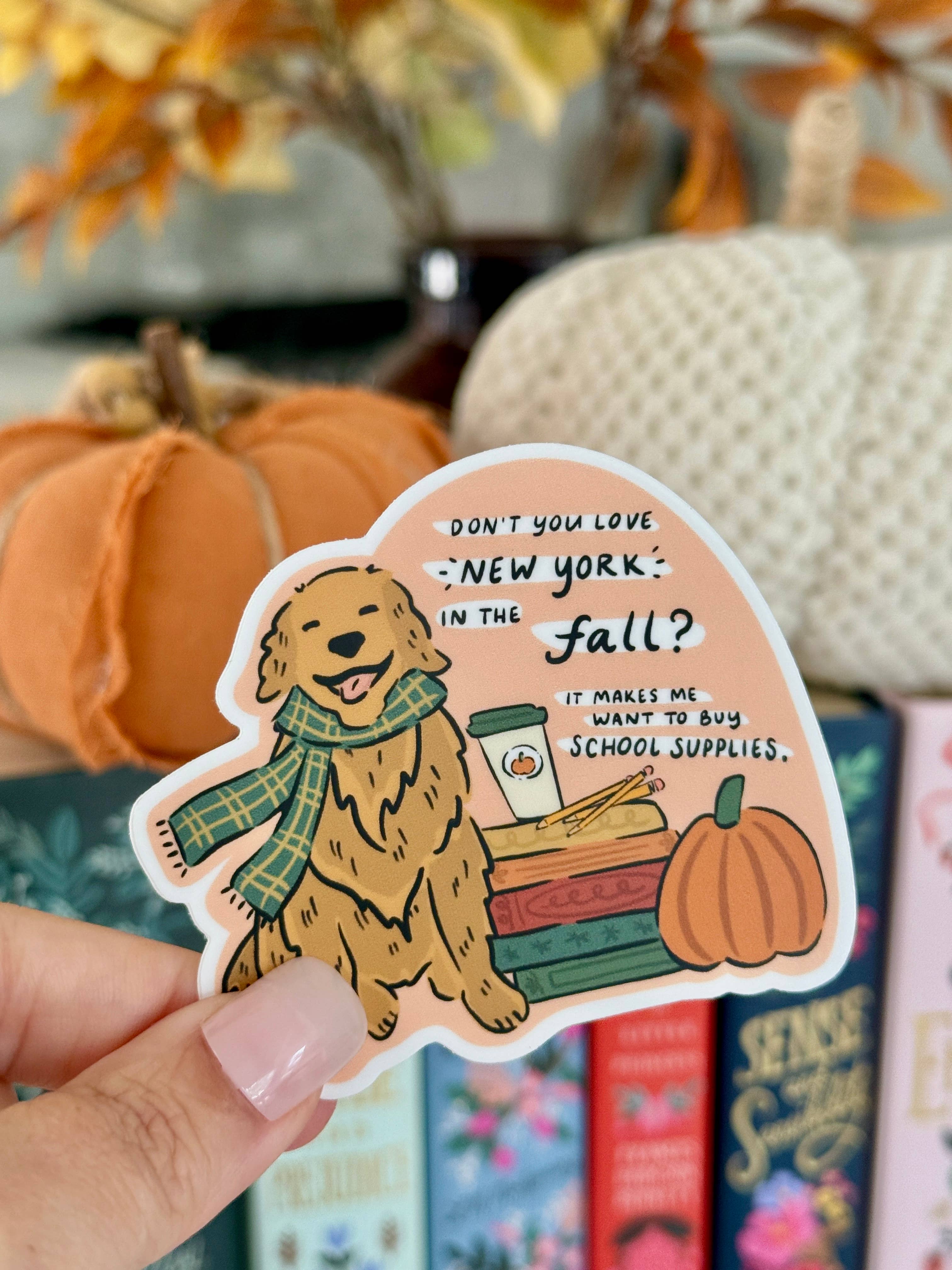 You've Got Mail | Golden Retriever Fall Sticker