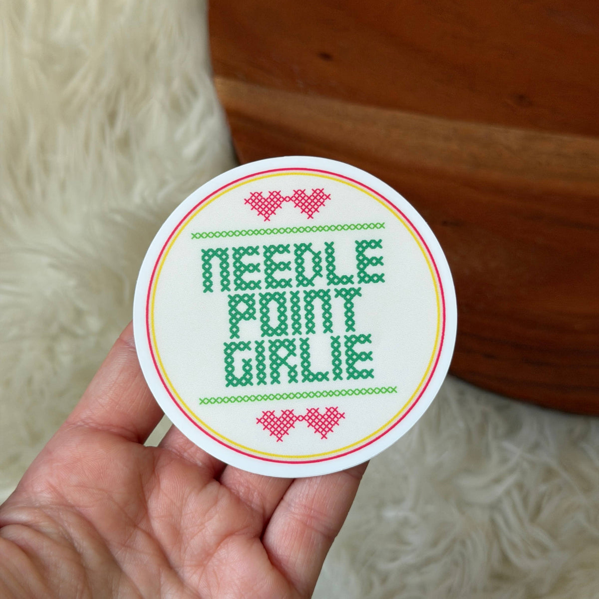 Needle Point Girlie Sticker