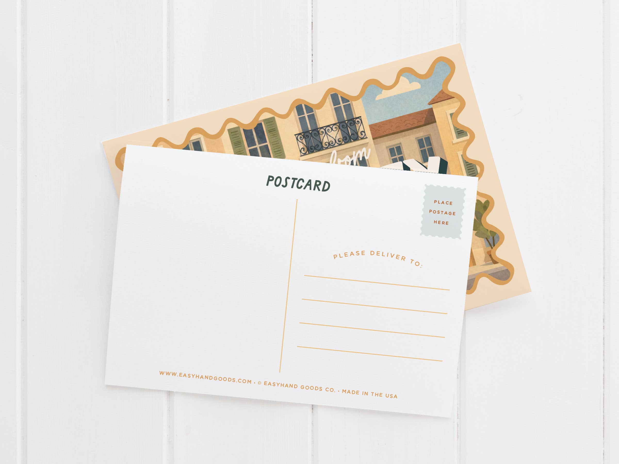 Custom Main Street Scenery Postcard