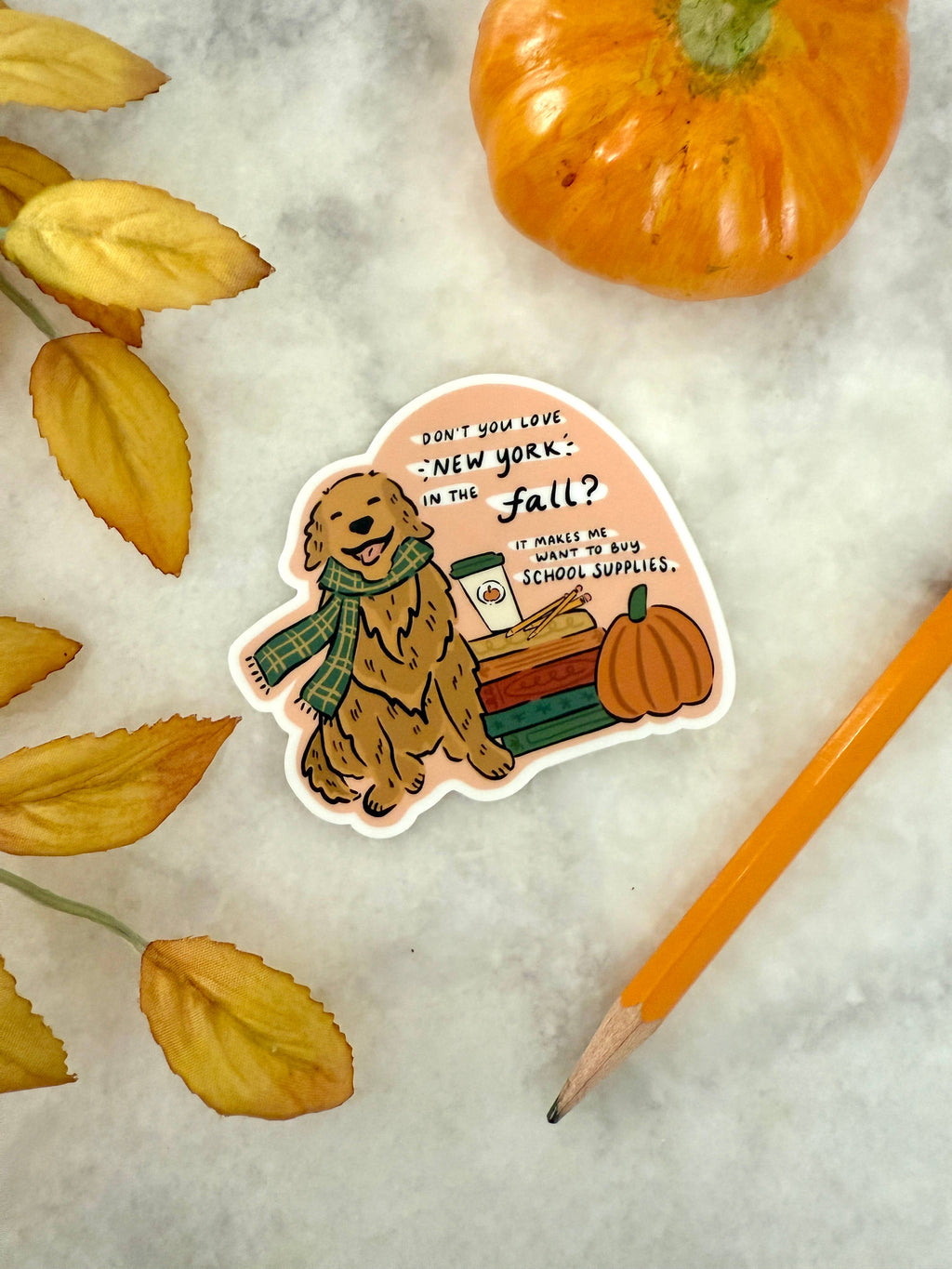 You've Got Mail | Golden Retriever Fall Sticker