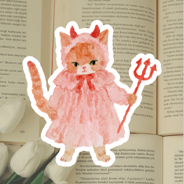 Halloween wizard kitten Diecut Sticker