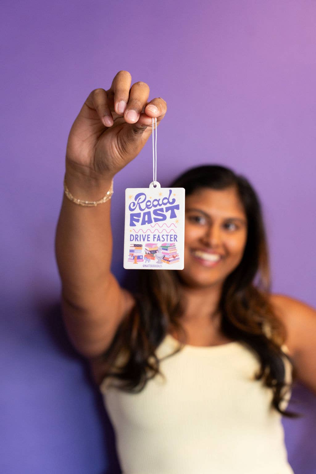 Read Fast Drive Faster – Honey Peach Book Car Air Freshener
