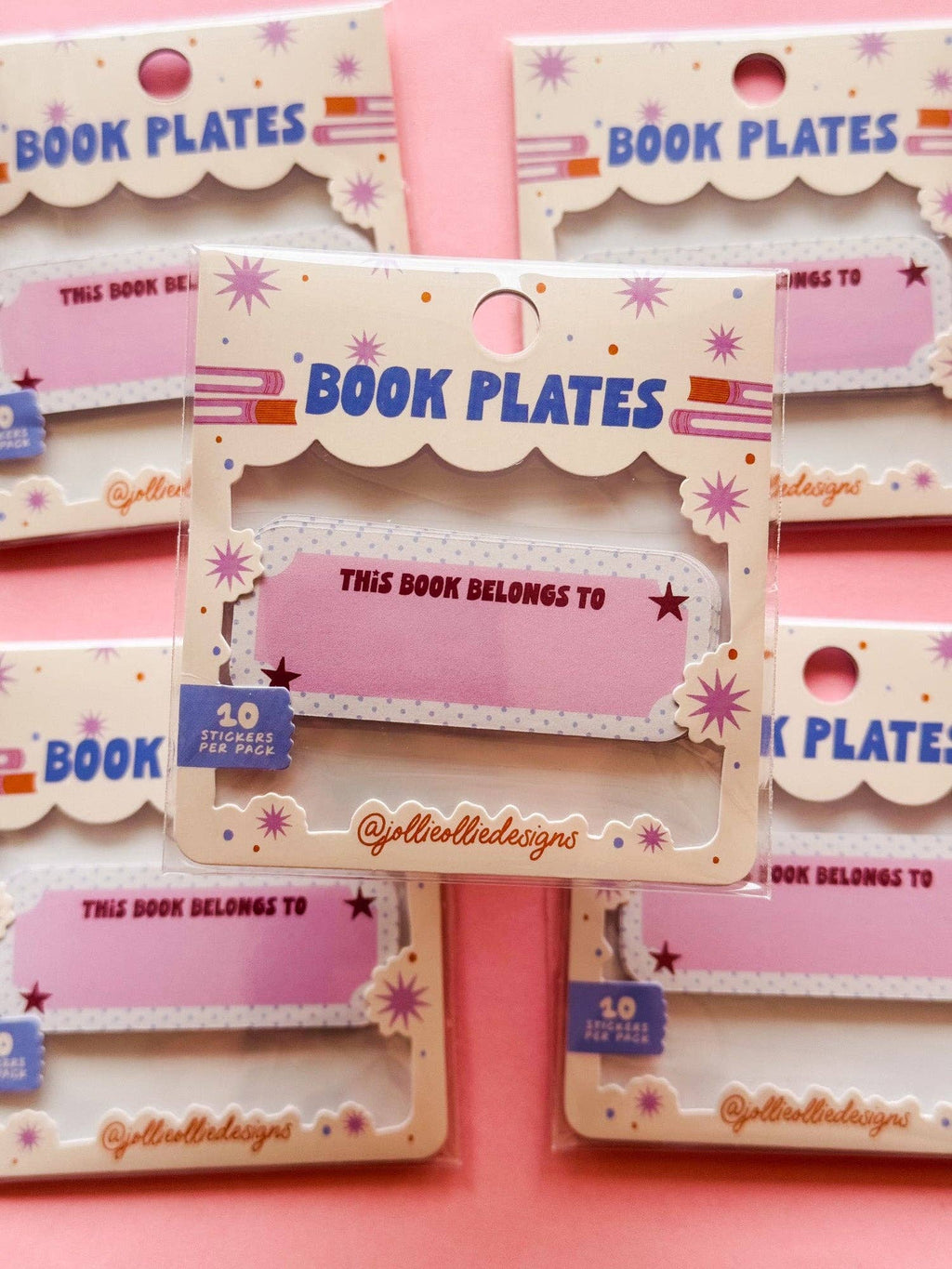 Polka Dot Book Plate Stickers