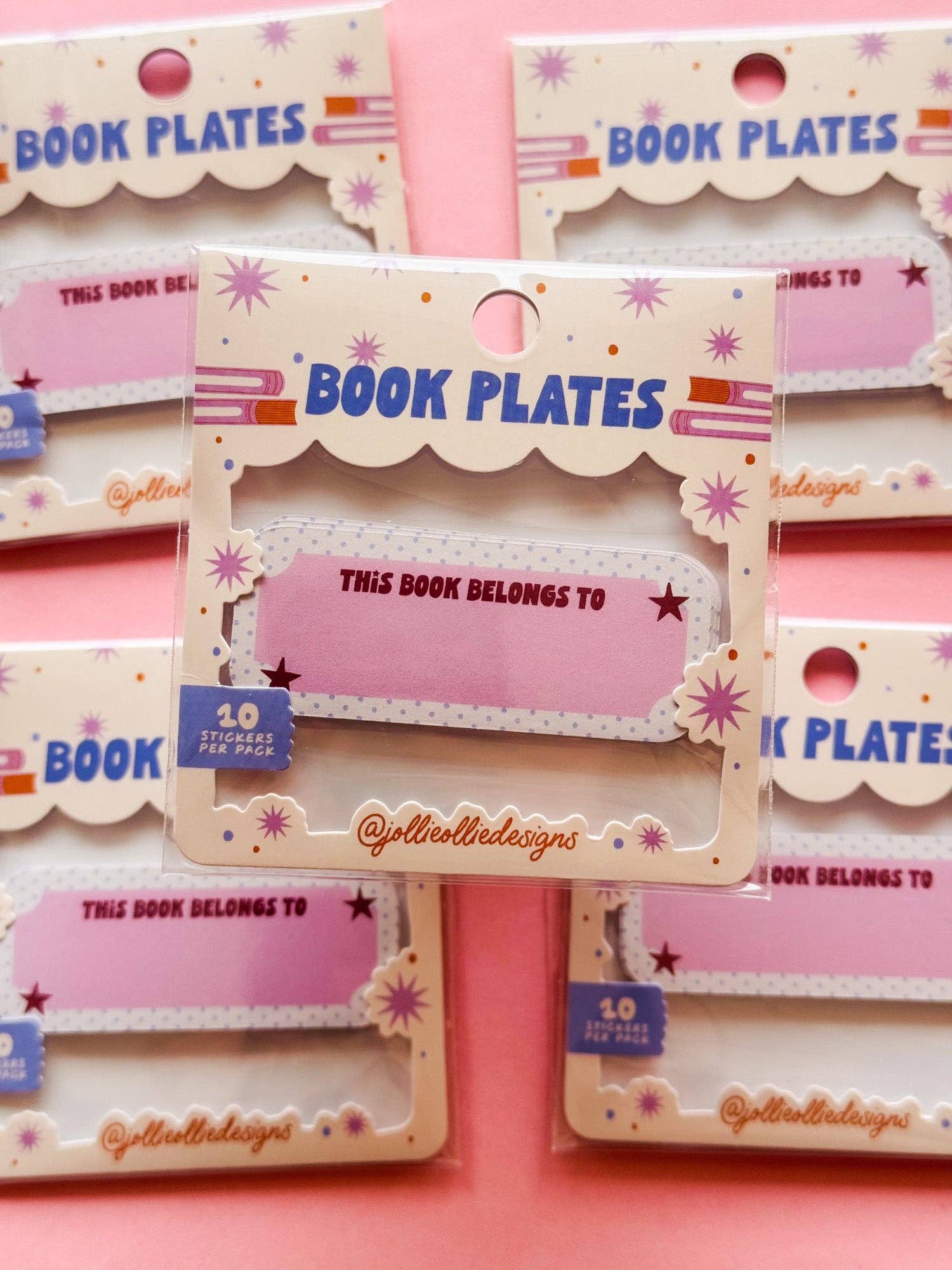 Polka Dot Book Plate Stickers
