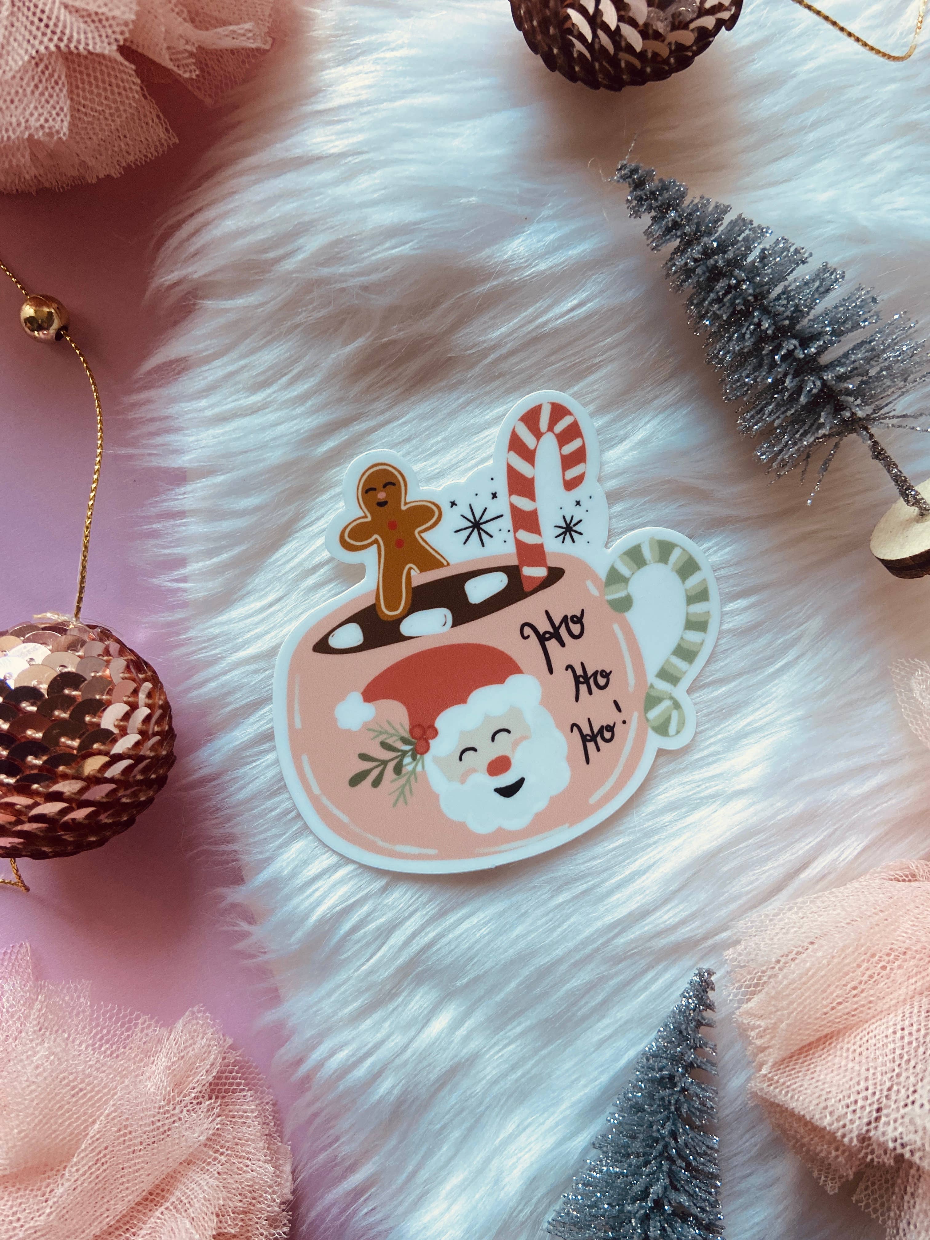 Hot Cocoa Santa Mug Sticker