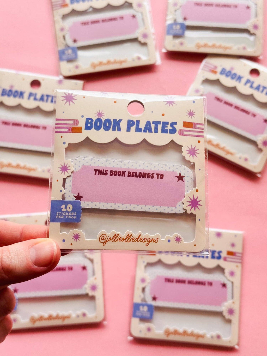 Polka Dot Book Plate Stickers