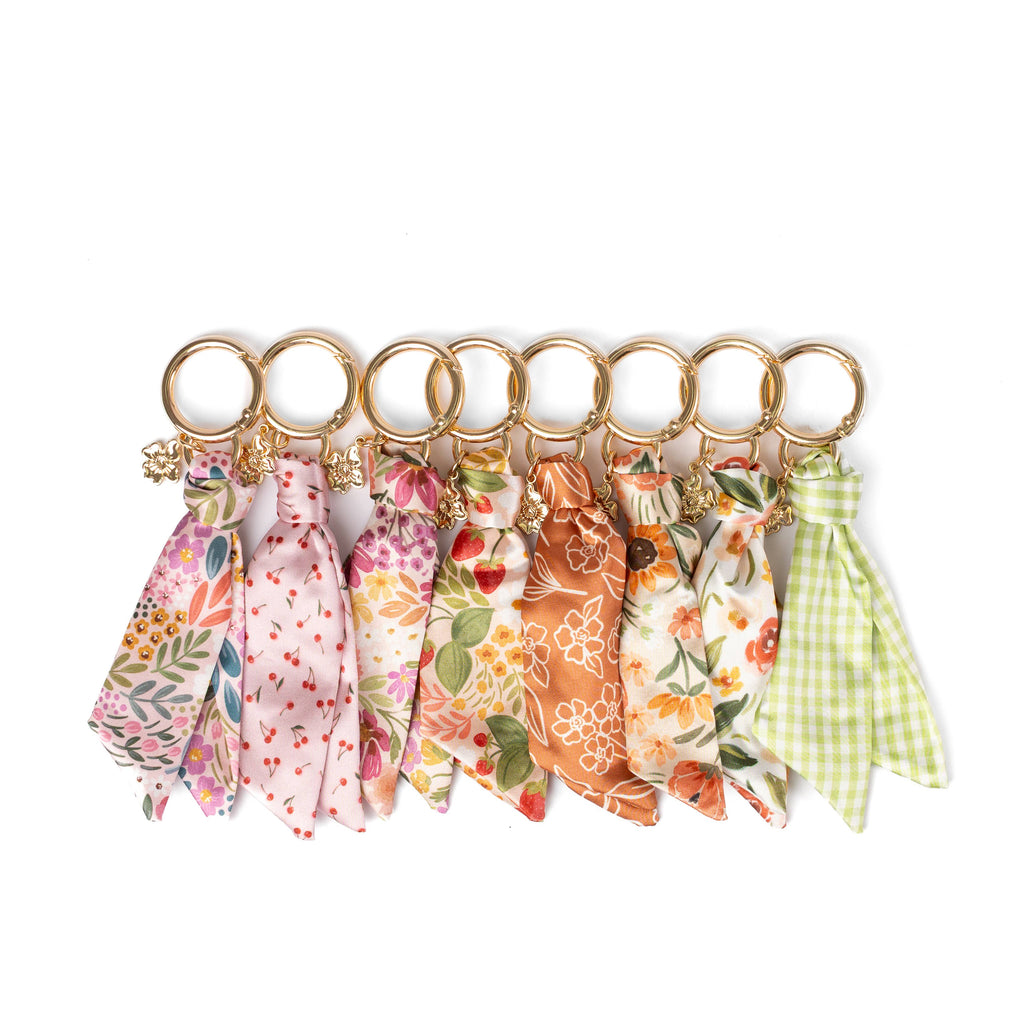 Floral Satin Keychain: Spring Garden