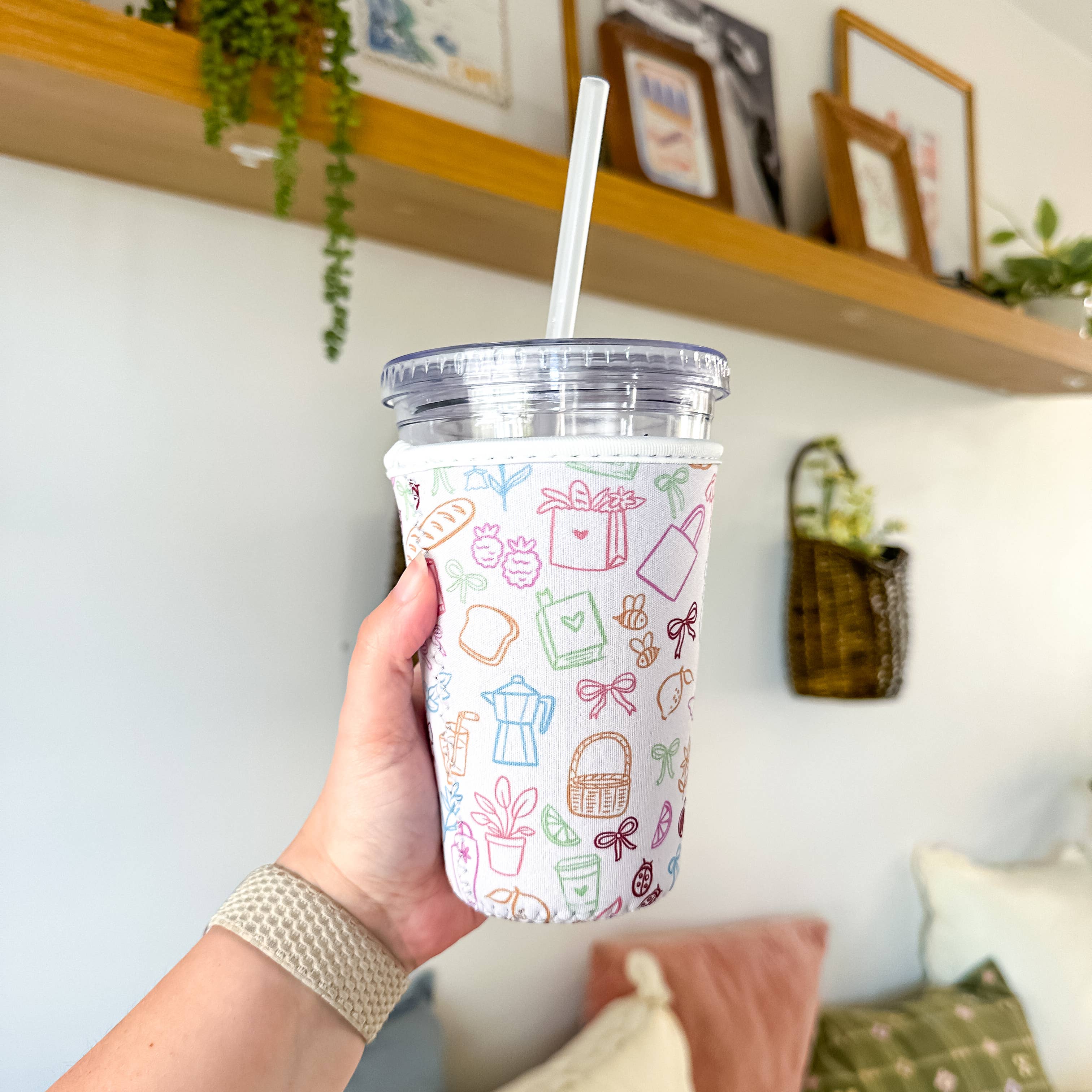 Favorite Things Doodles | Iced Coffee Sleeve : Small