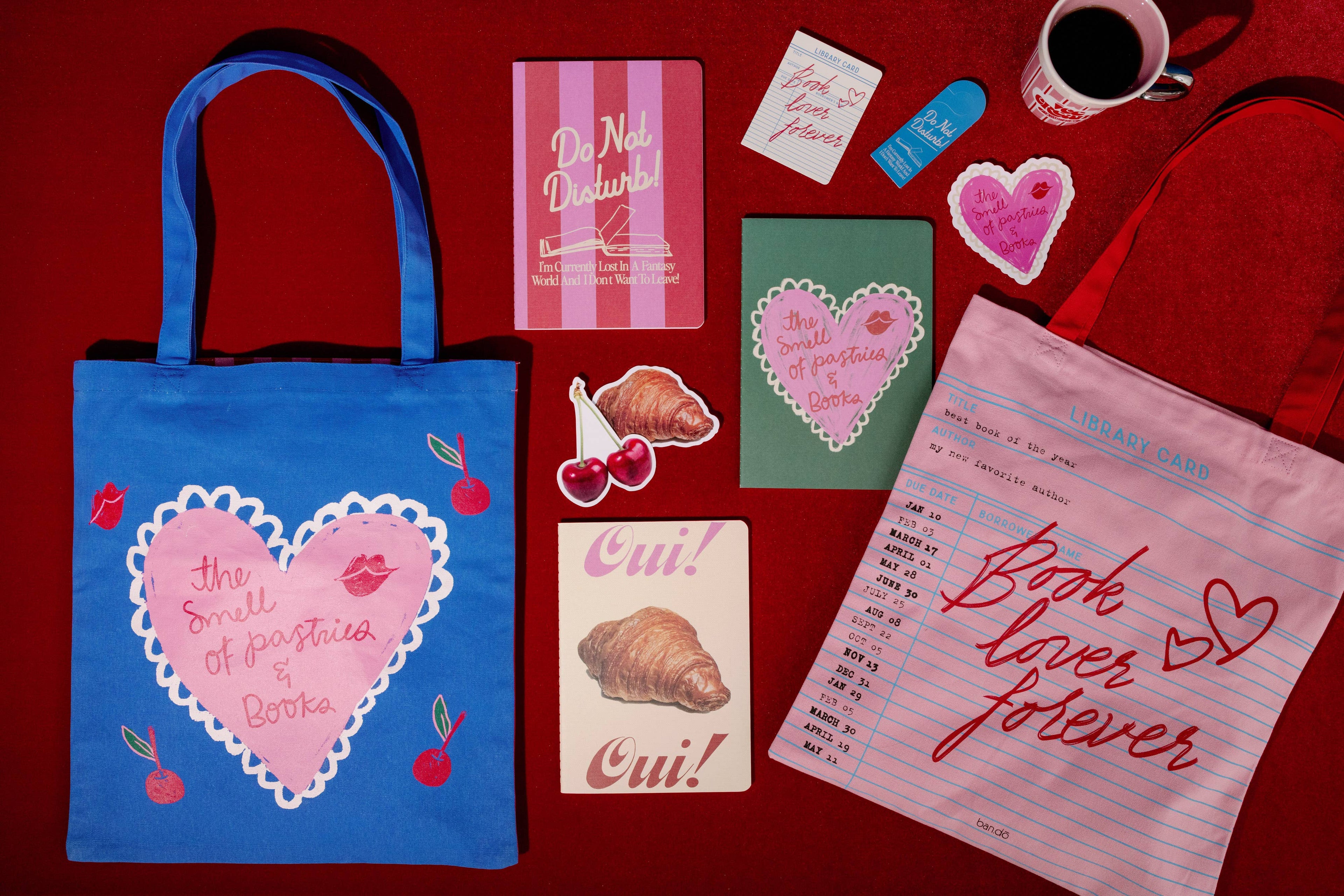 Canvas Tote, Pastries and Books