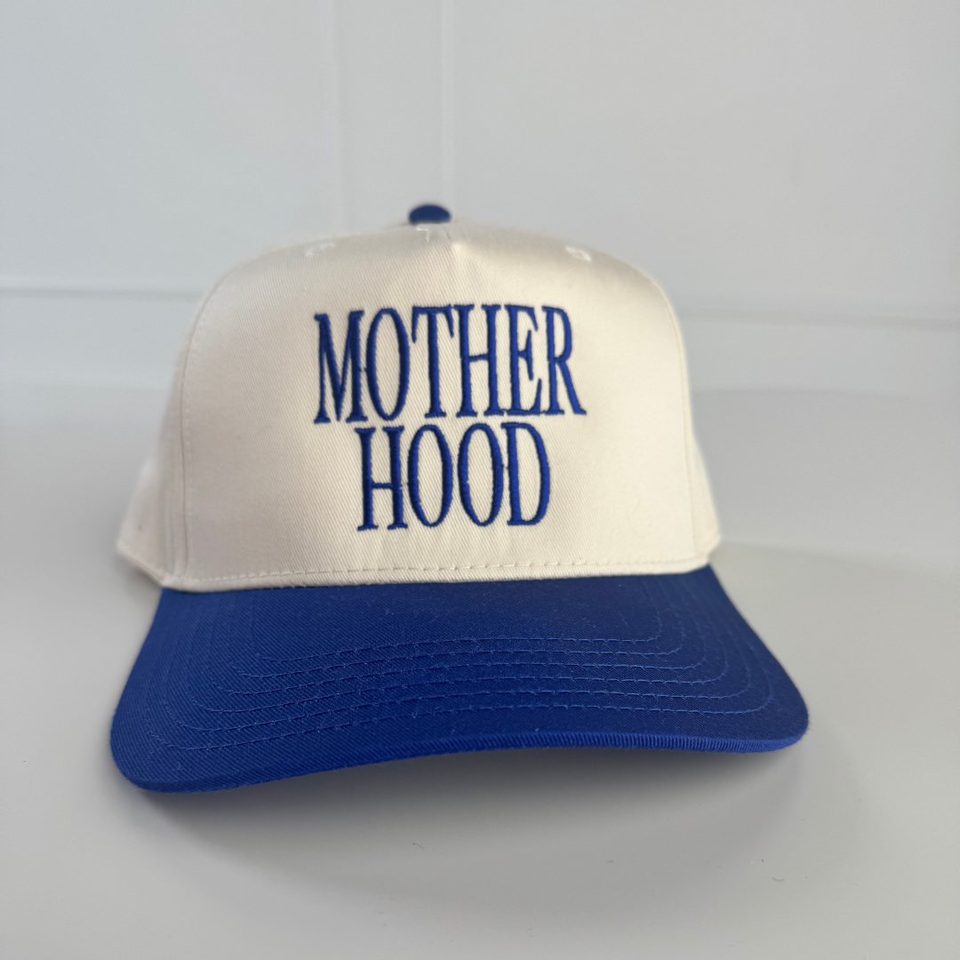 MotherHood Women's Blue Embroidered Hat