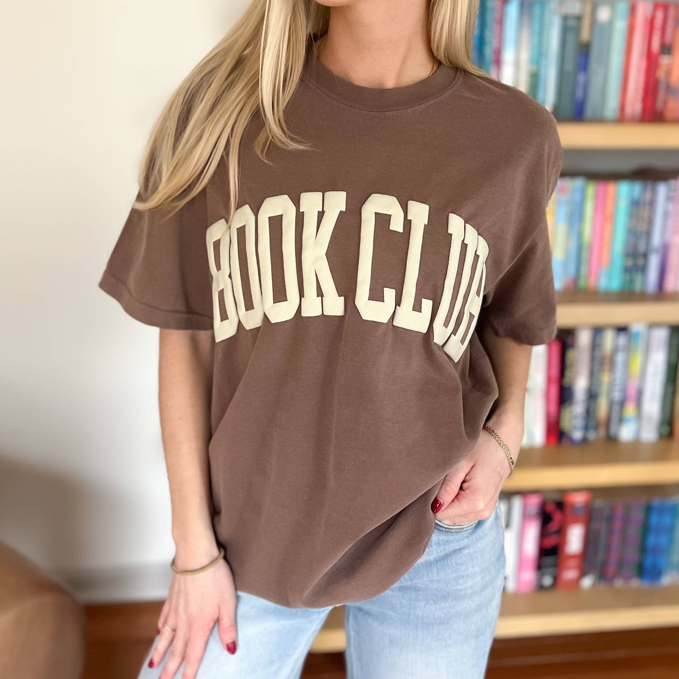 Book Club Tee: Ivory/Blue / Medium