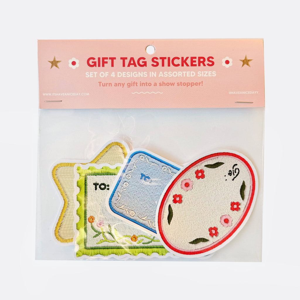 Embroidered Patch Gift Tag Stickers