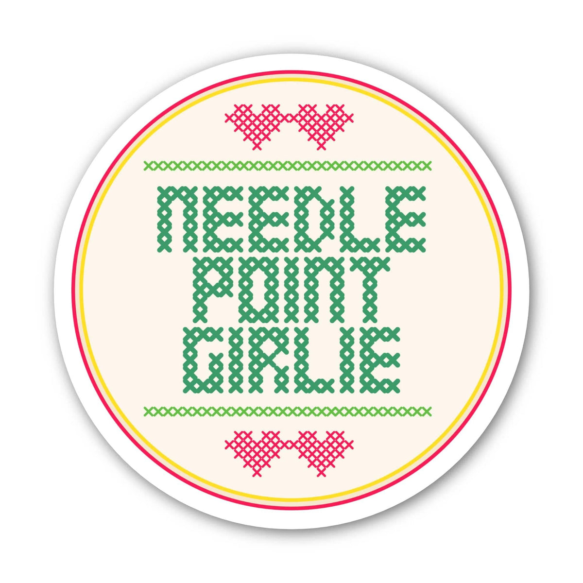 Needle Point Girlie Sticker
