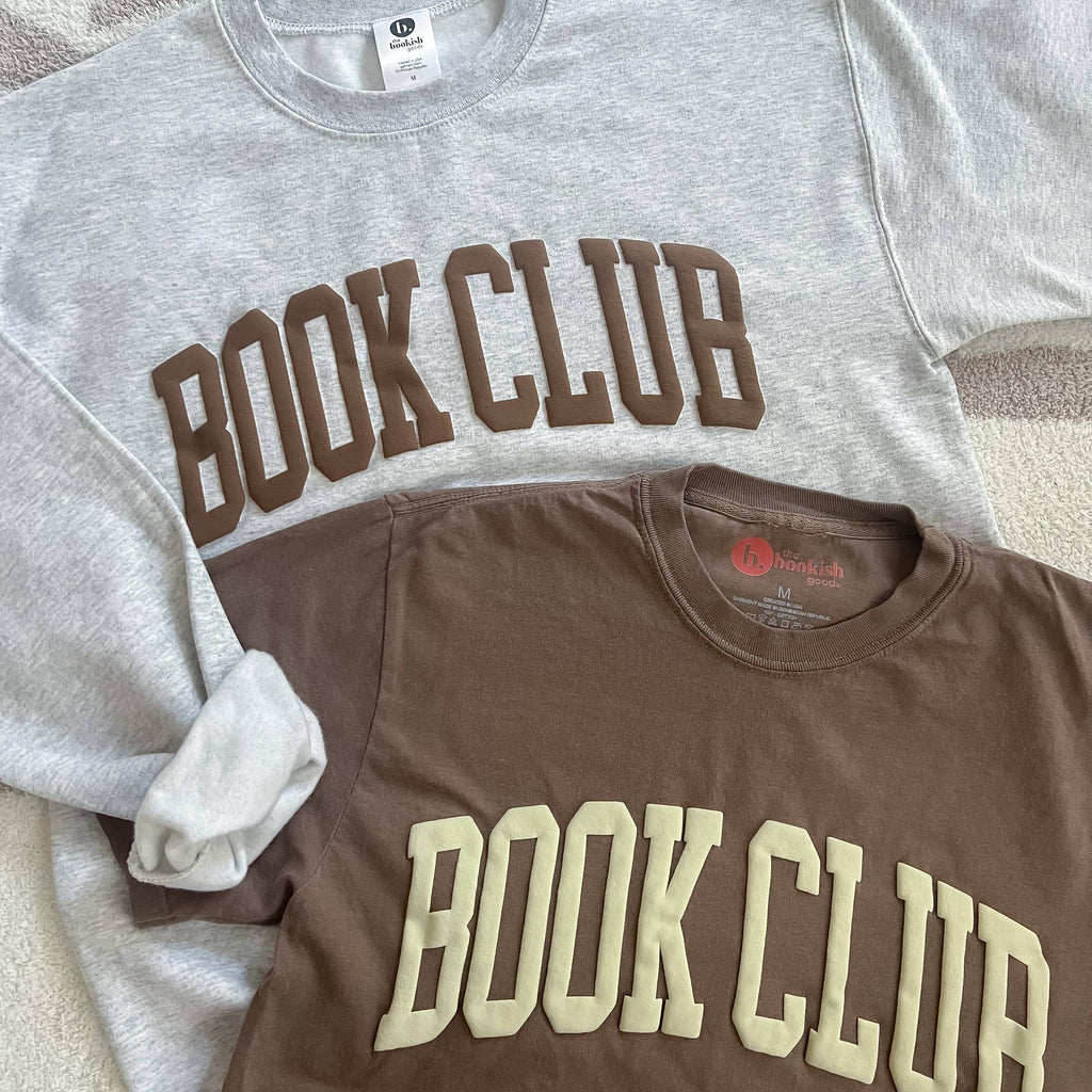 Book Club Tee: Ivory/Blue / XL
