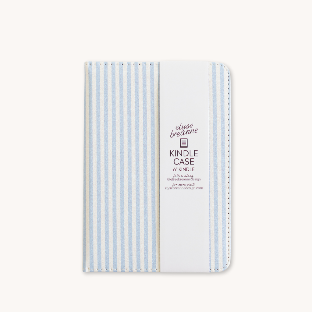 Blue Stripes Kindle Case | Bookish & Reading: Kindle Paperwhite (12th Generation)