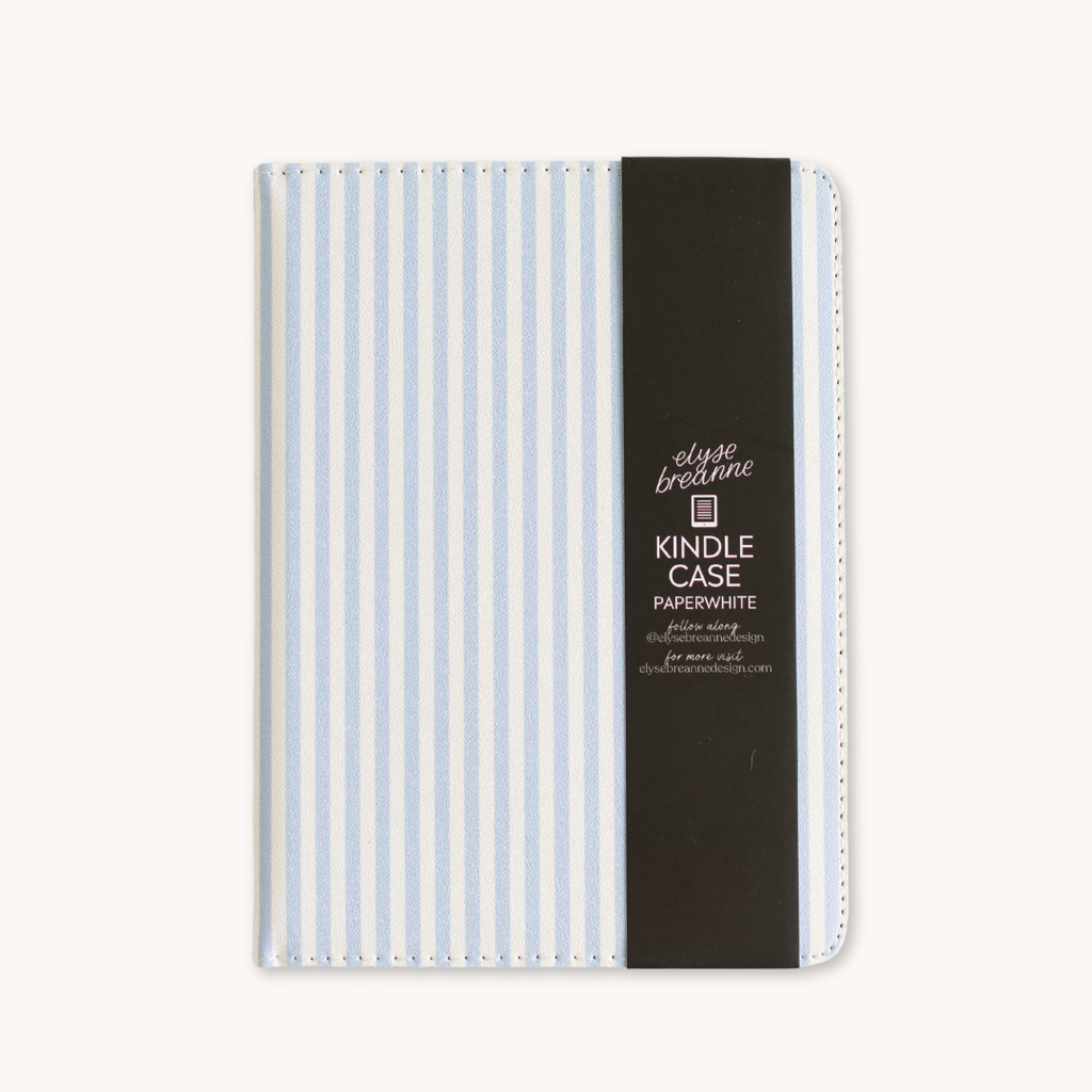 Blue Stripes Kindle Case | Bookish & Reading: Kindle Paperwhite (12th Generation)