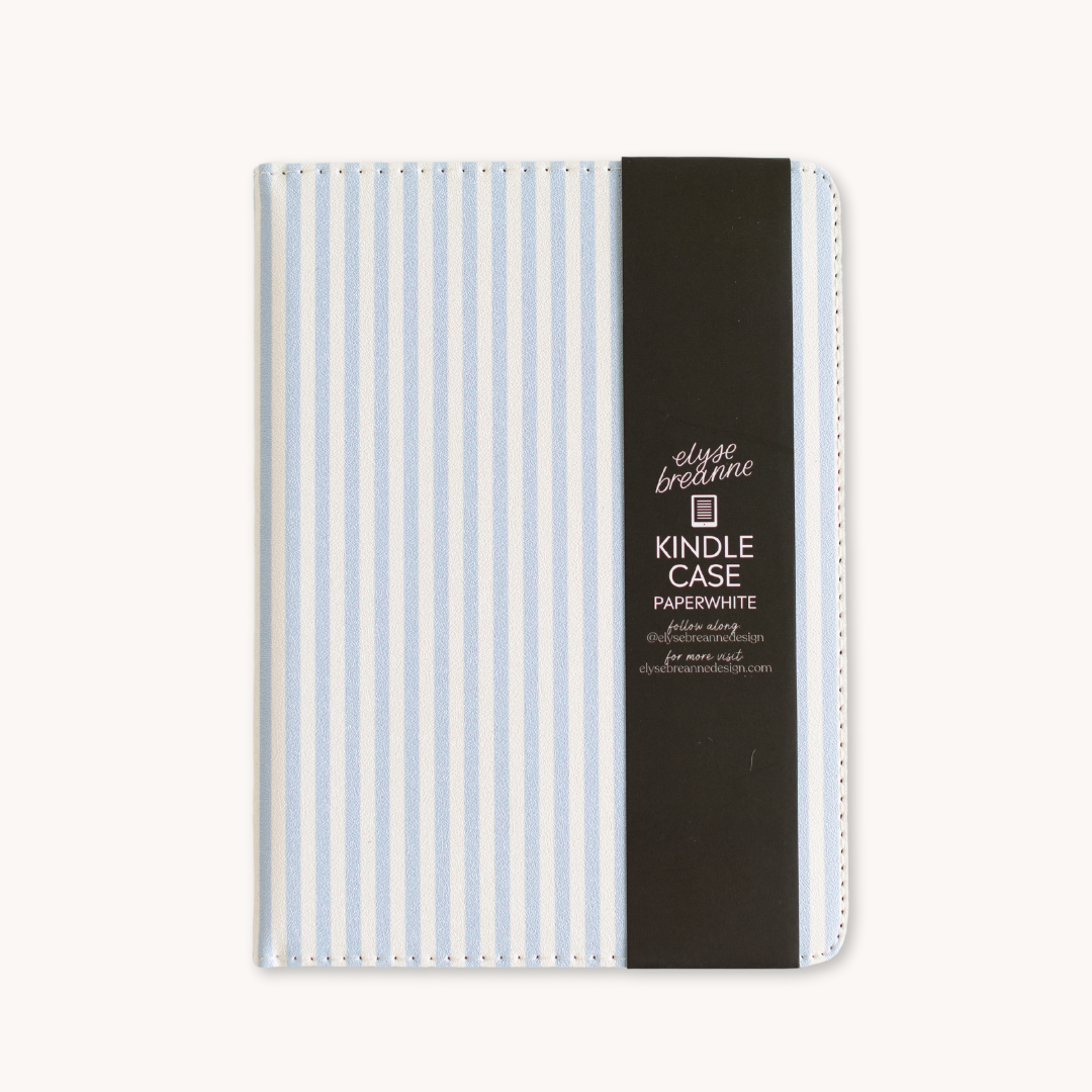 Blue Stripes Kindle Case | Bookish & Reading: Kindle Paperwhite (12th Generation)