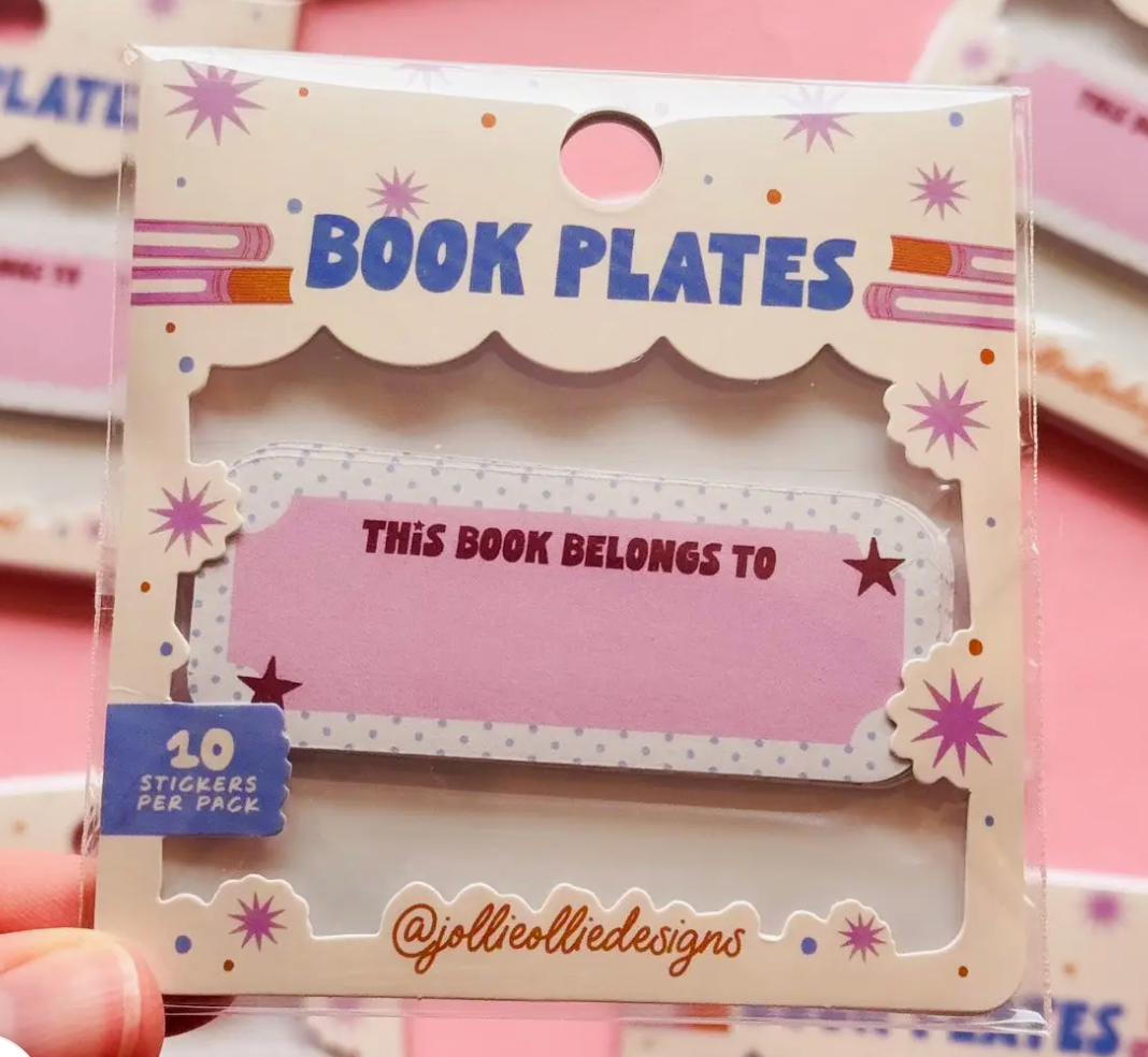 Polka Dot Book Plate Sticker Pack