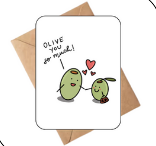 Olive You So Much! Greeting Card