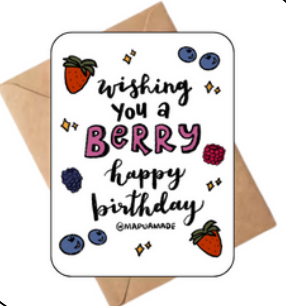 Wishing You a Berry Happy Birthday Greeting Card