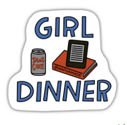 Girl Dinner - DC & Book Sticker