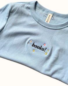 Books & Flowers Baby Tee