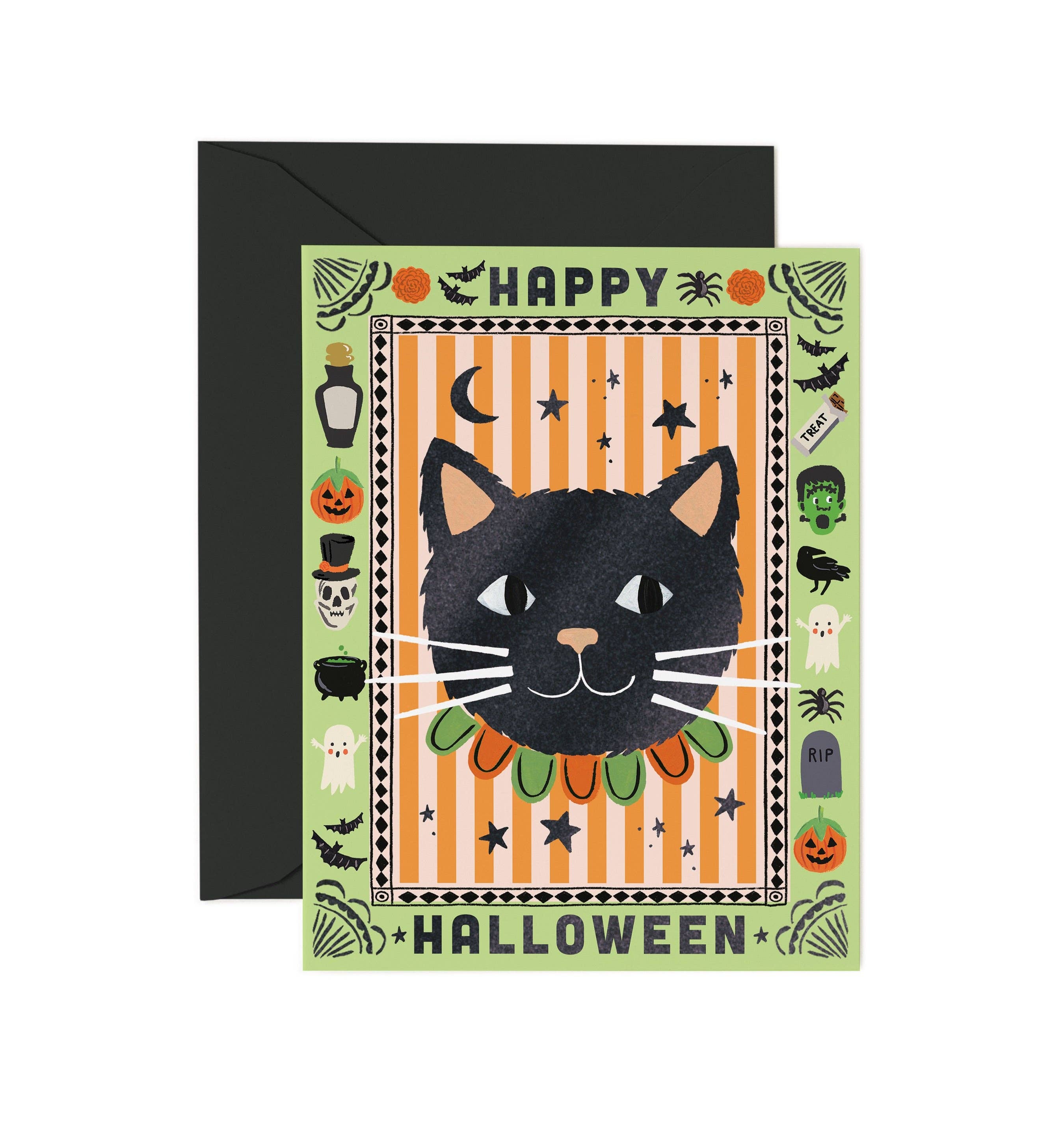 Spooky Cat Halloween Card