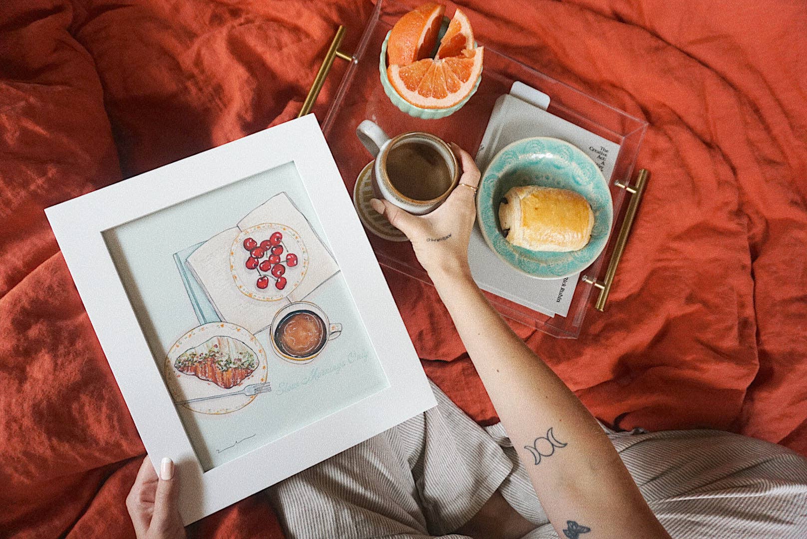 Slow Mornings Only Art Print: 8x10