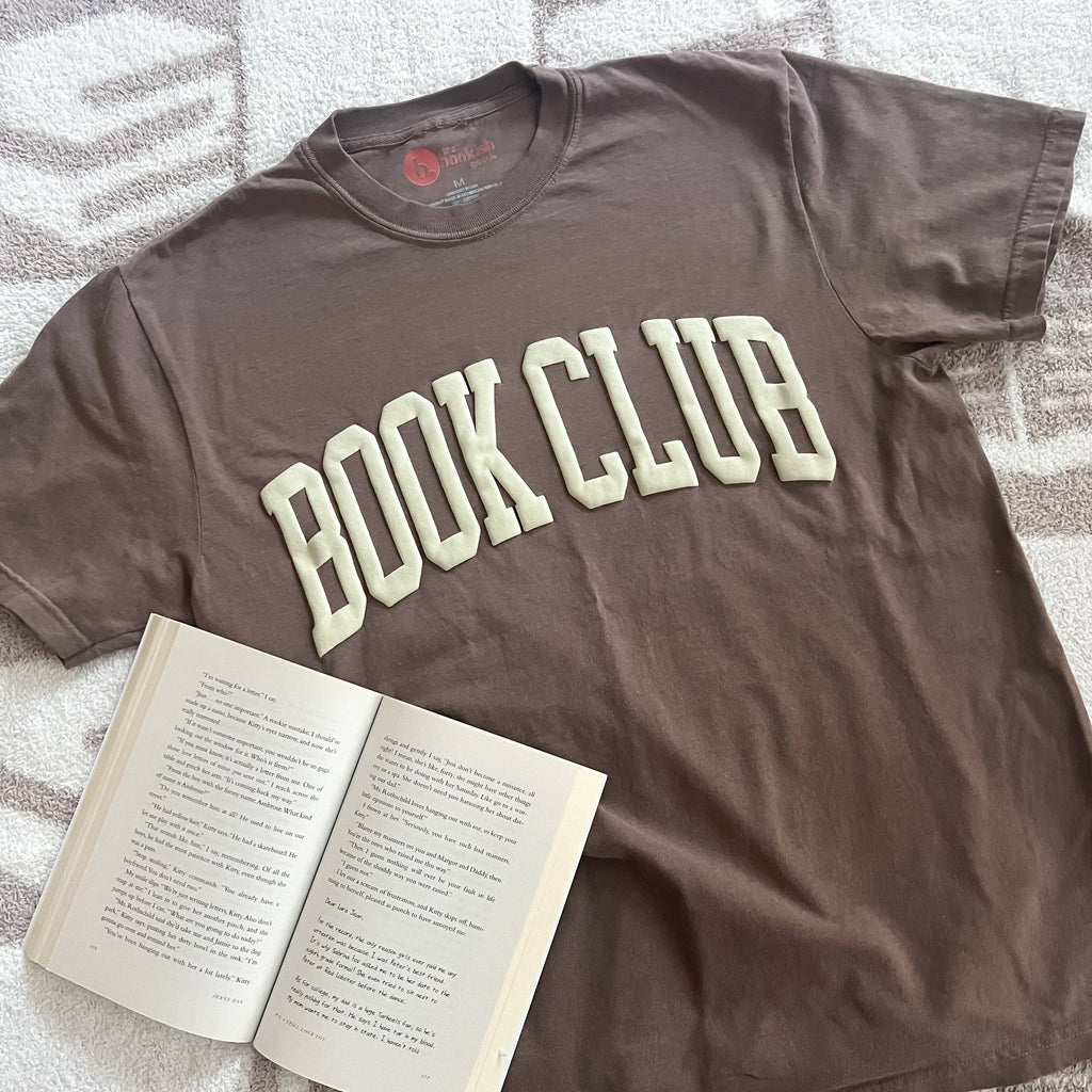 Book Club Tee: Ivory/Blue / XL