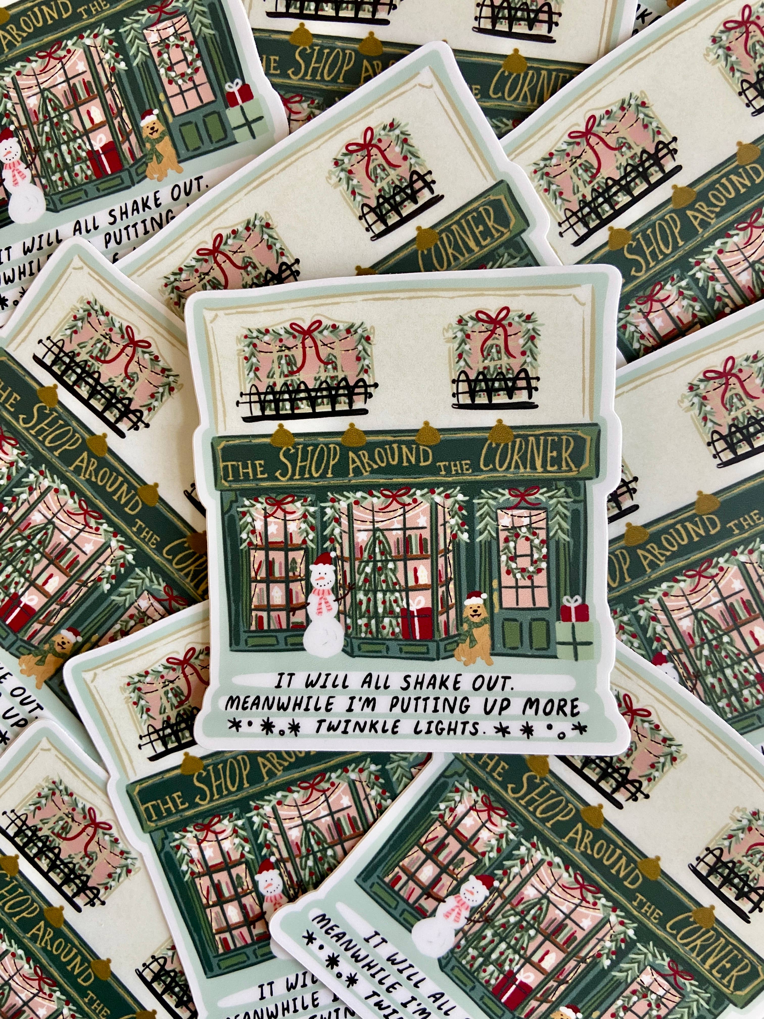 Christmas Shop Around the Corner Sticker