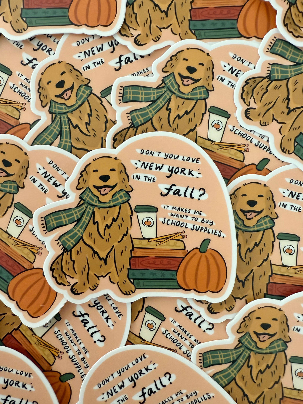You've Got Mail | Golden Retriever Fall Sticker