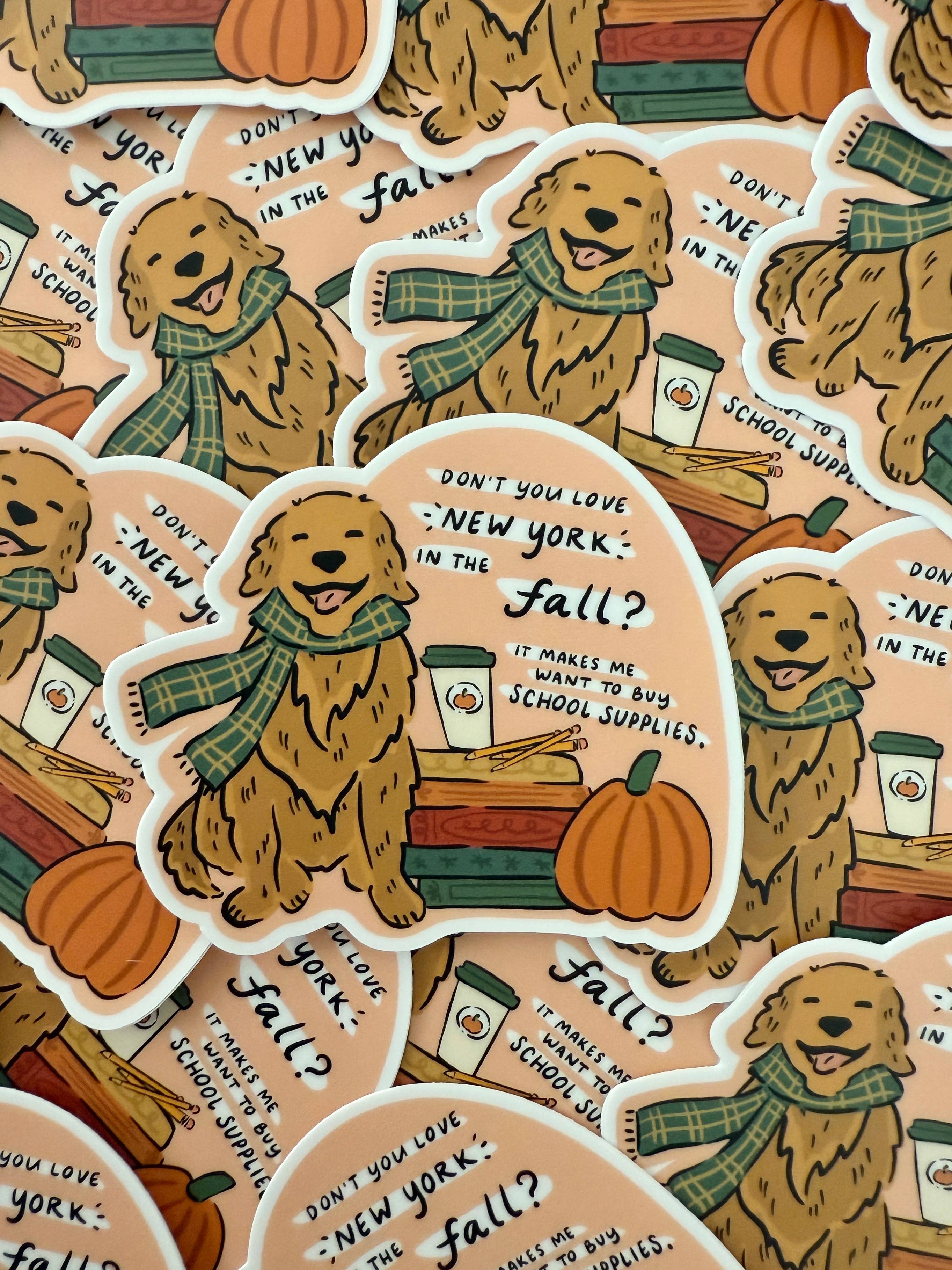 You've Got Mail | Golden Retriever Fall Sticker