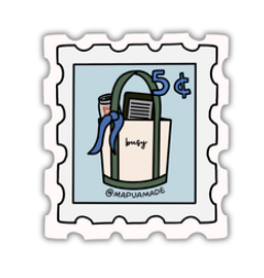 Busy Bookish Tote with Kindle and Bev Sticker
