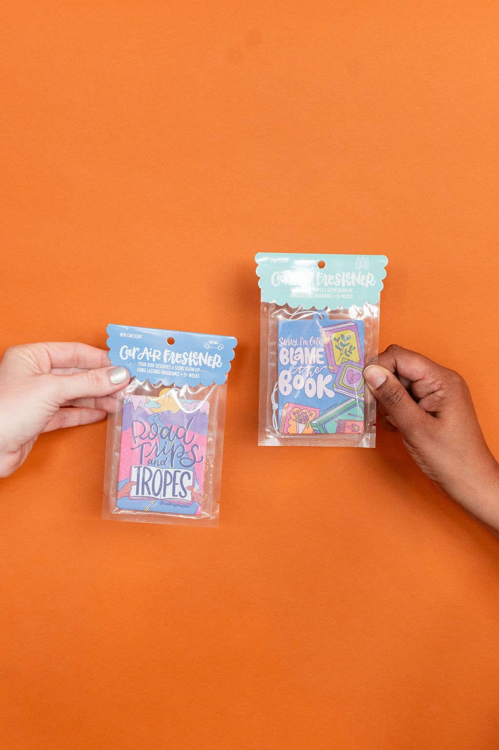 Sorry I'm Late Blame the Book Reading Car Air Freshener