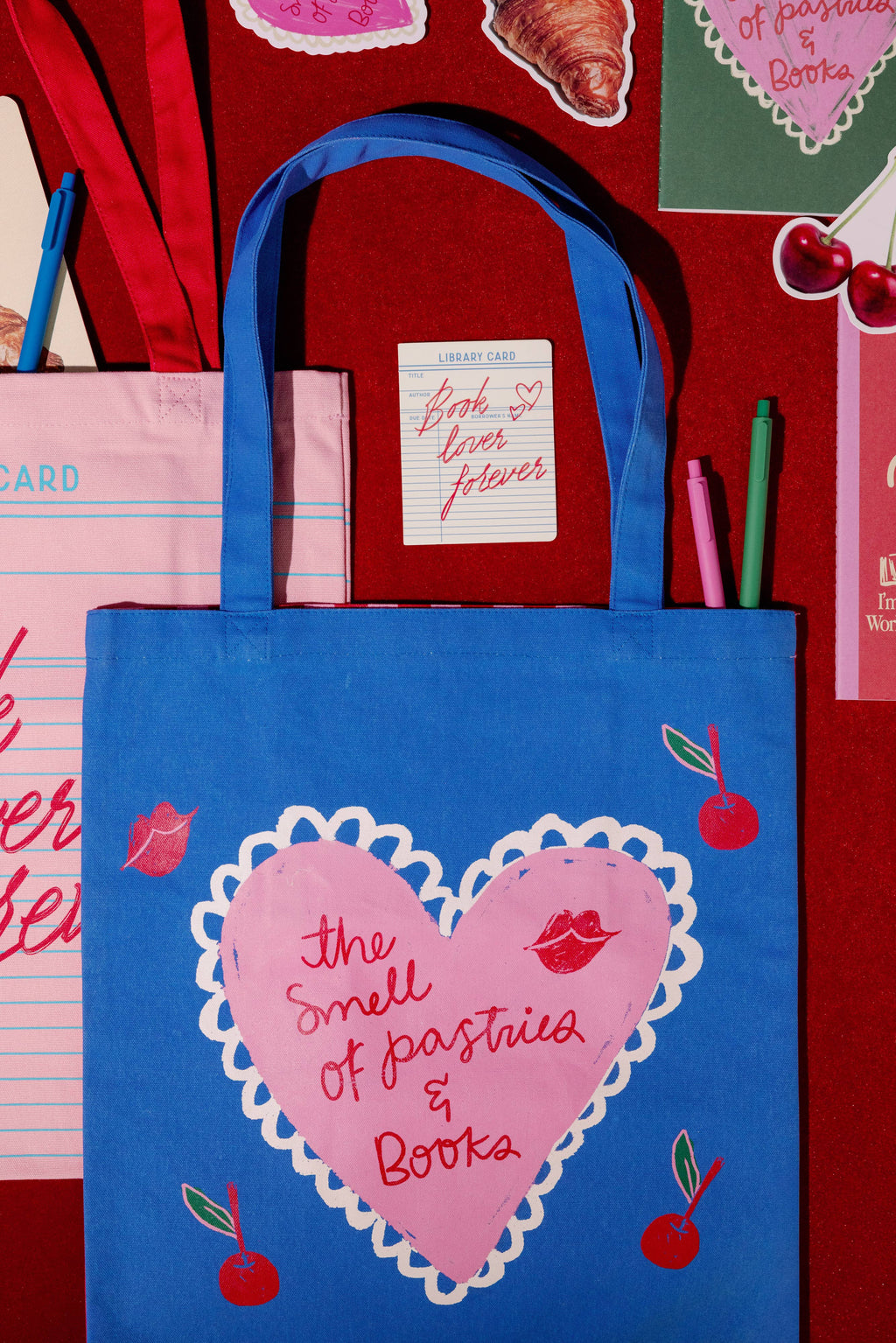 Canvas Tote, Pastries and Books