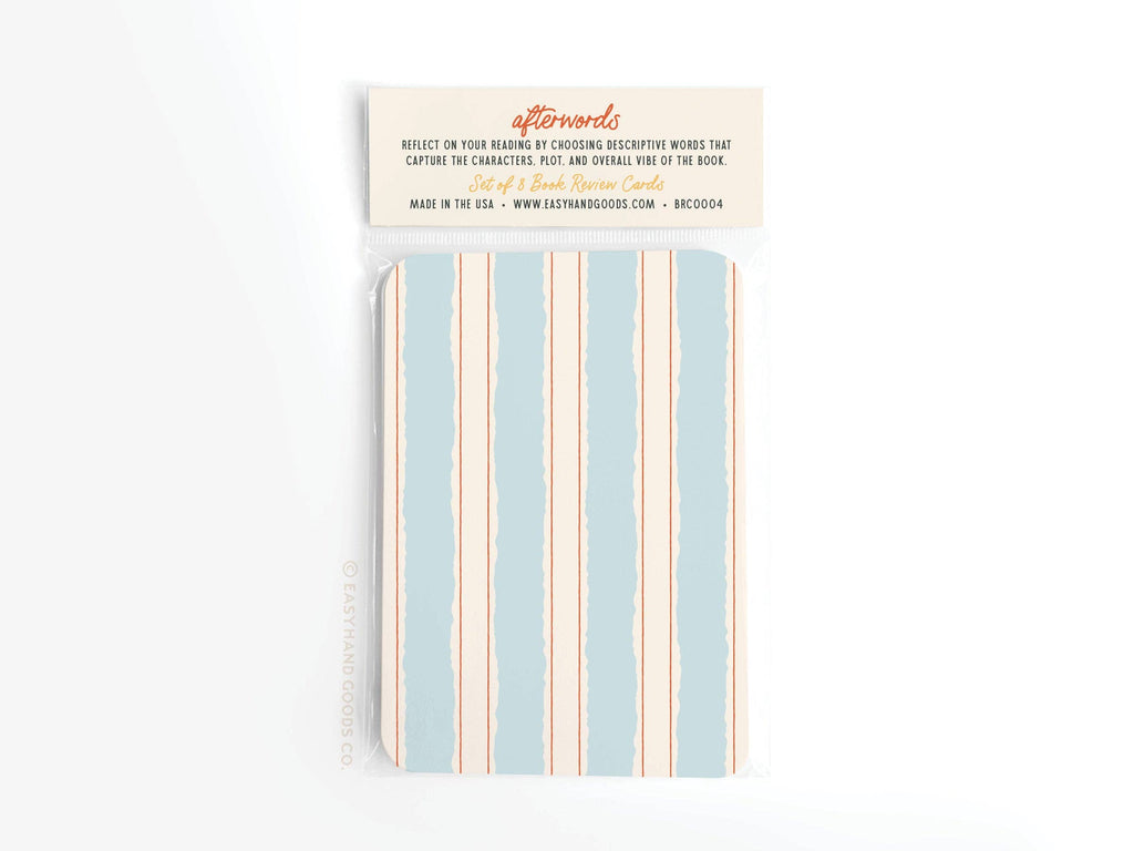 Afterwords Book Review Card Set